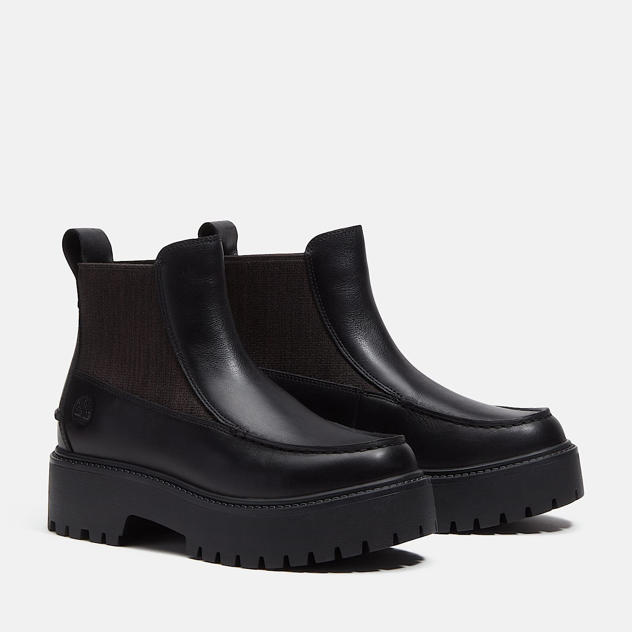 Stone Street Platform Chelsea Boot for Women in Black TBL Black ALT4
