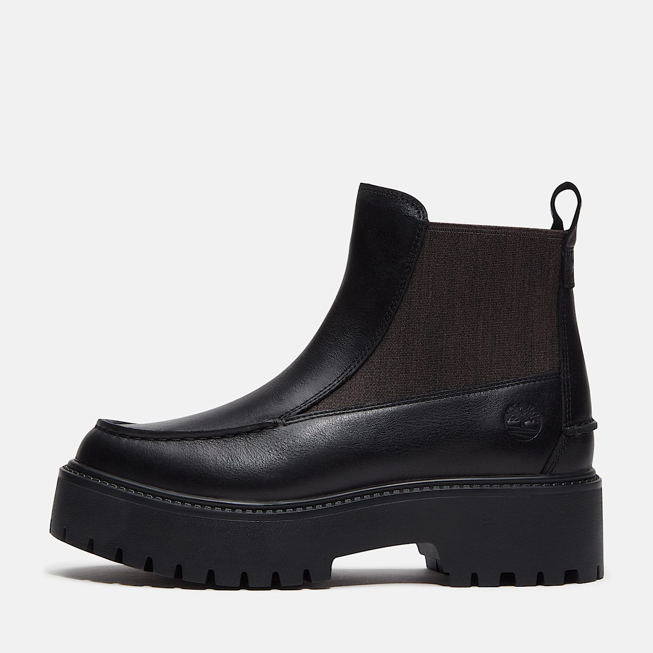 Stone Street Platform Chelsea Boot for Women in Black TBL Black ALT8