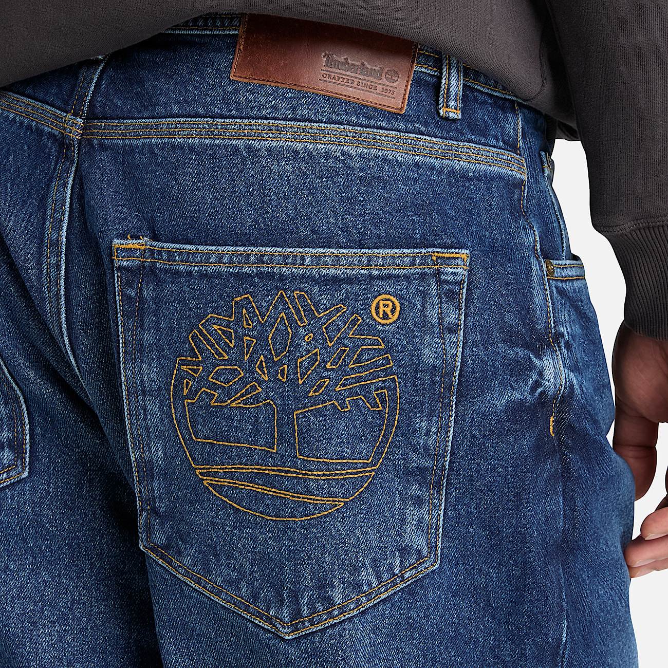 Lstsiddende denimbukser til mnd i mrkebl TBL Bl ALT3