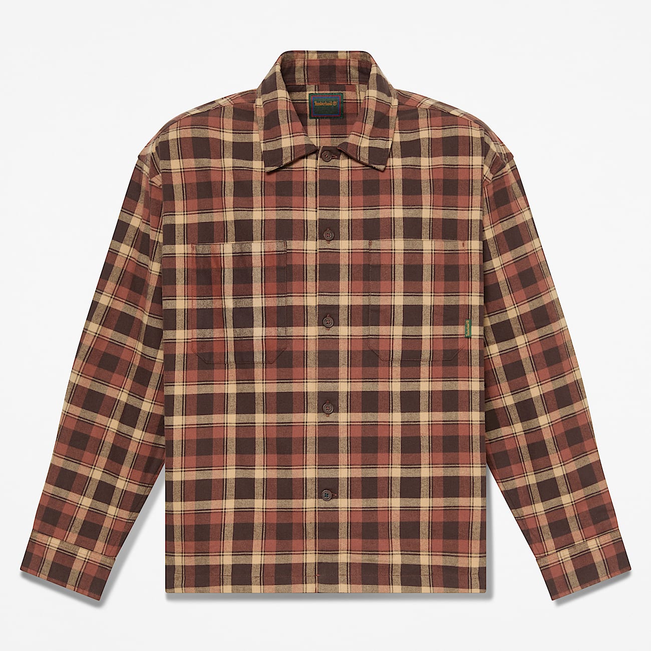 Camisa a cuadros de franela gruesa para hombre en marrn TBL marrn HERO