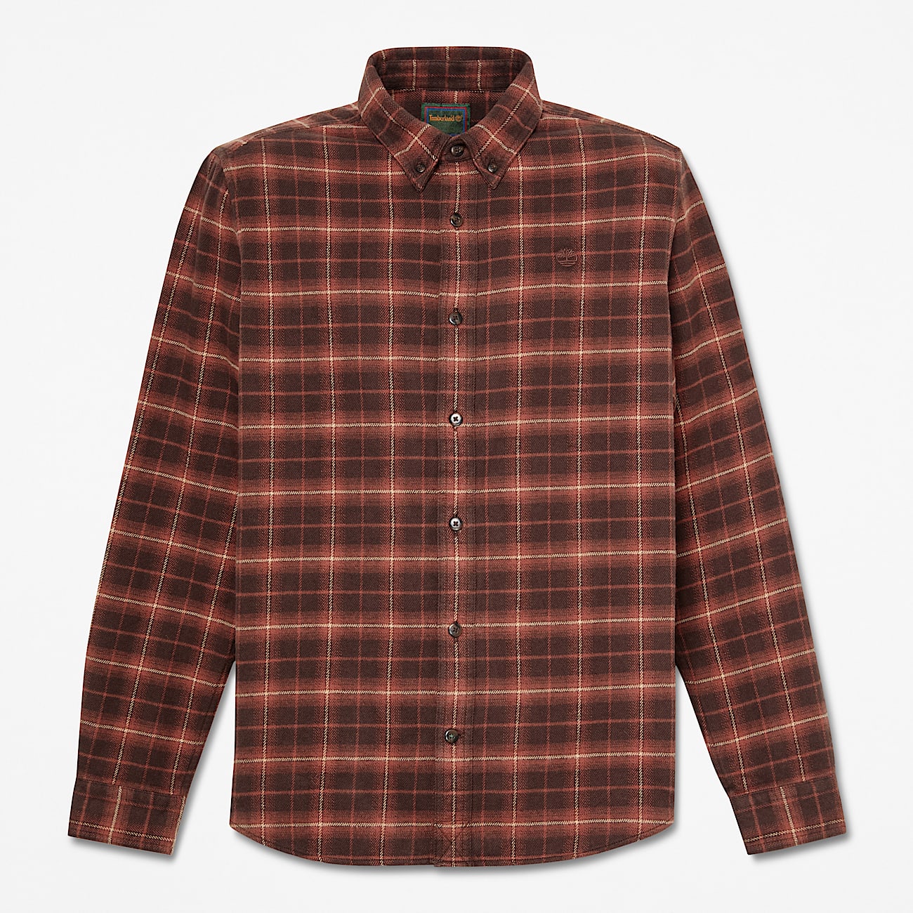 Chemise classique en flanelle  carreaux pour homme en marron fonc TBL marron HERO