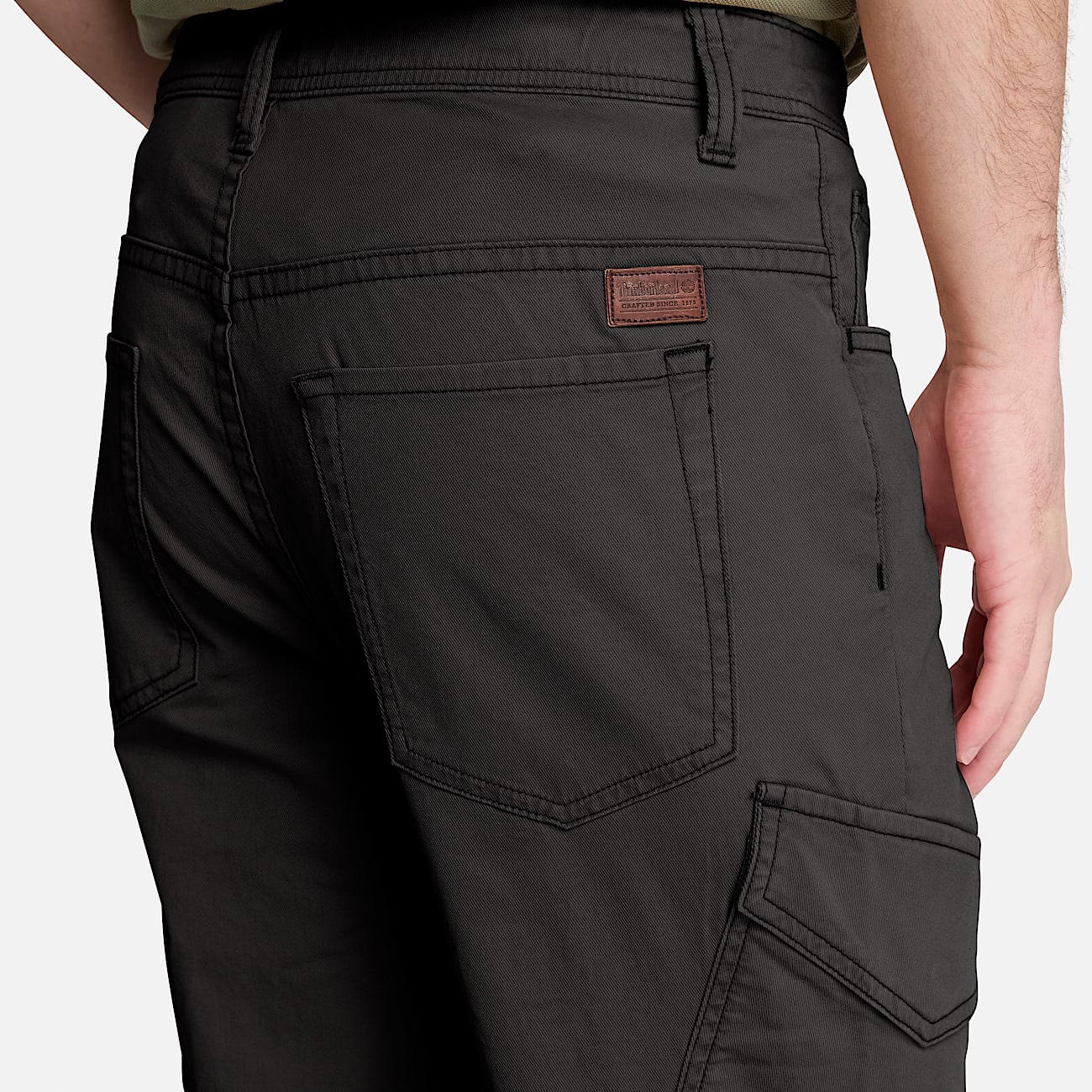 Claremont Slim Twill Chino Trouser for Men in Black TBL Black ALT3