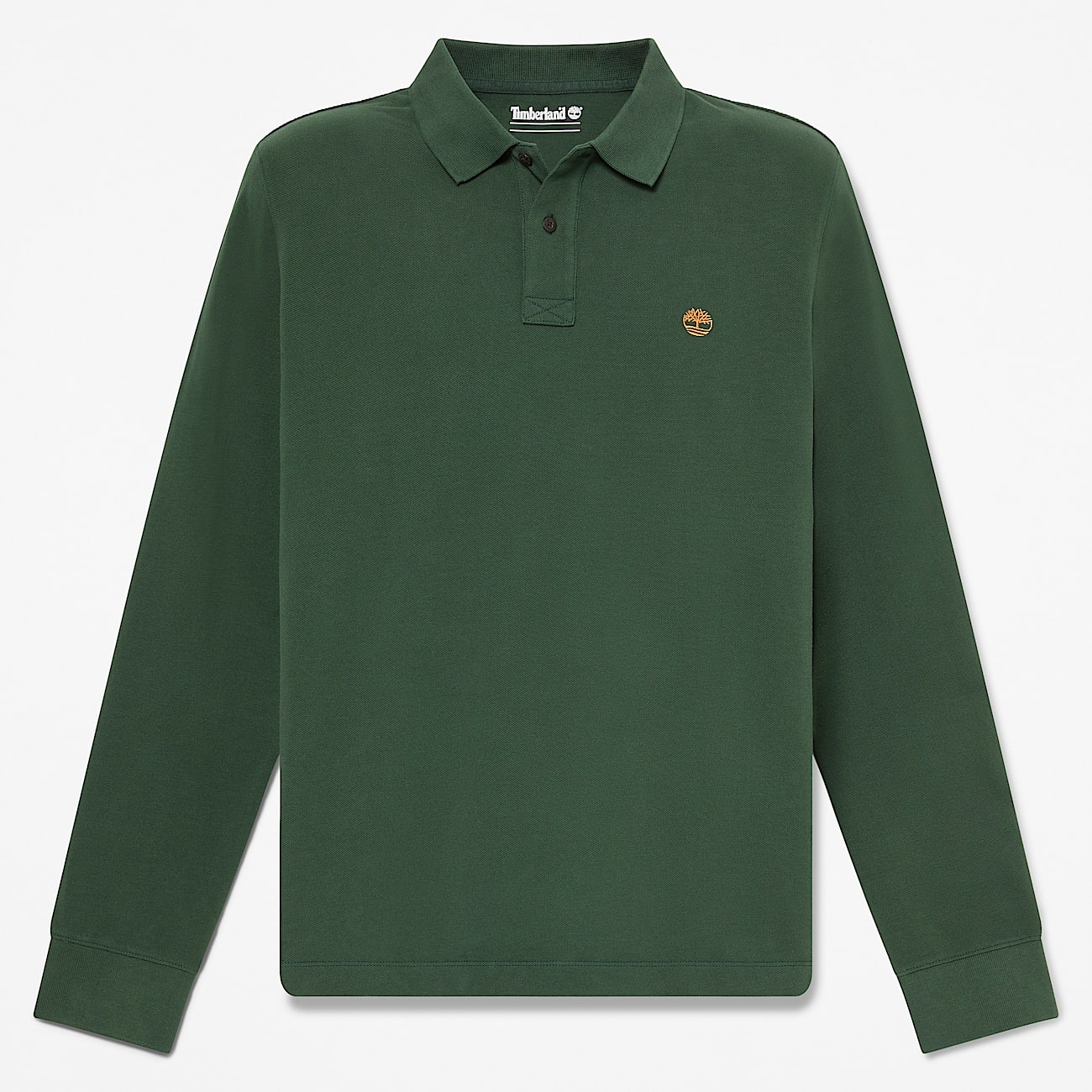 Millers River LongSleeve Polo for Men in Dark Green TBL Green HERO