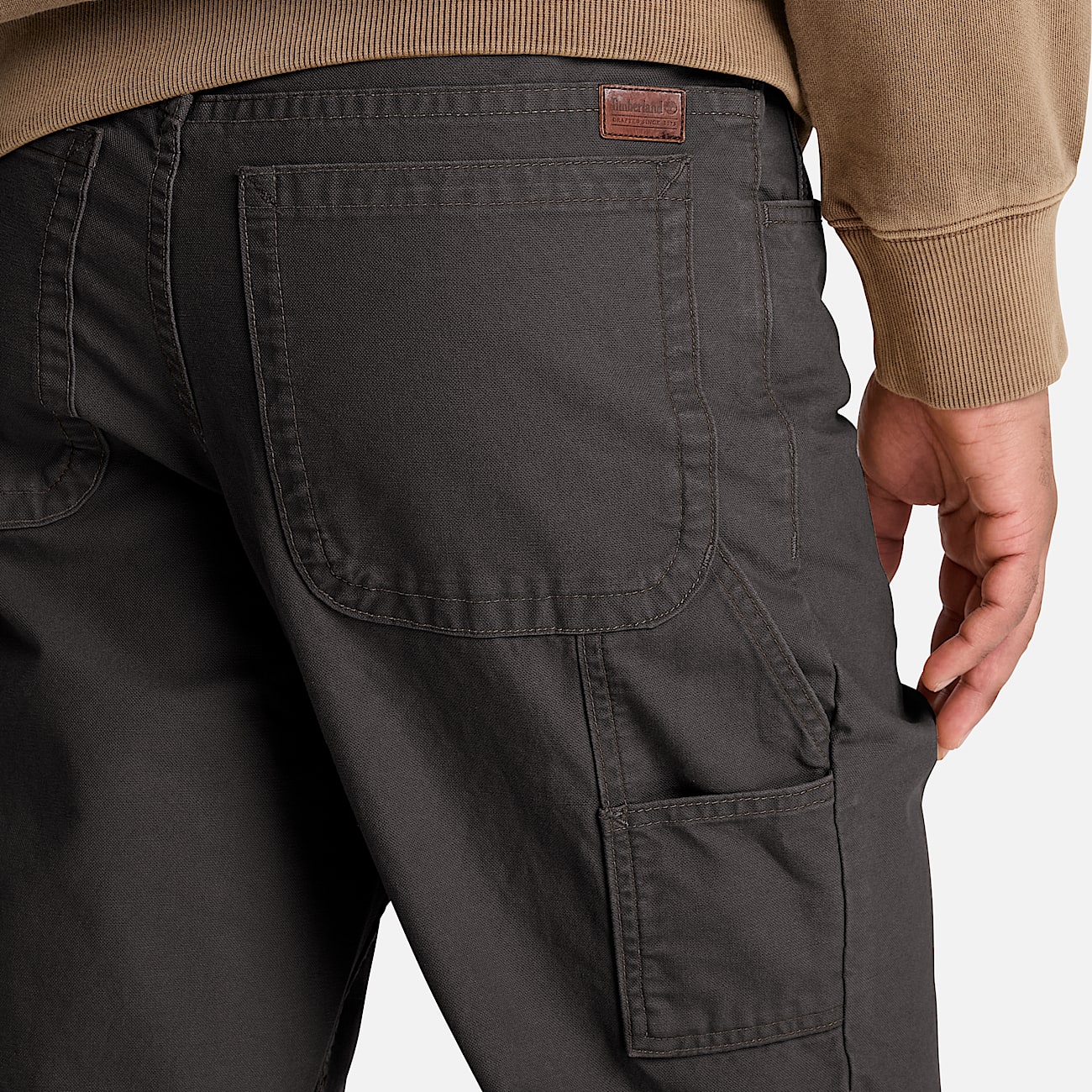 Rindge Canvas Carpenter Trouser for Men in Black TBL Black ALT3