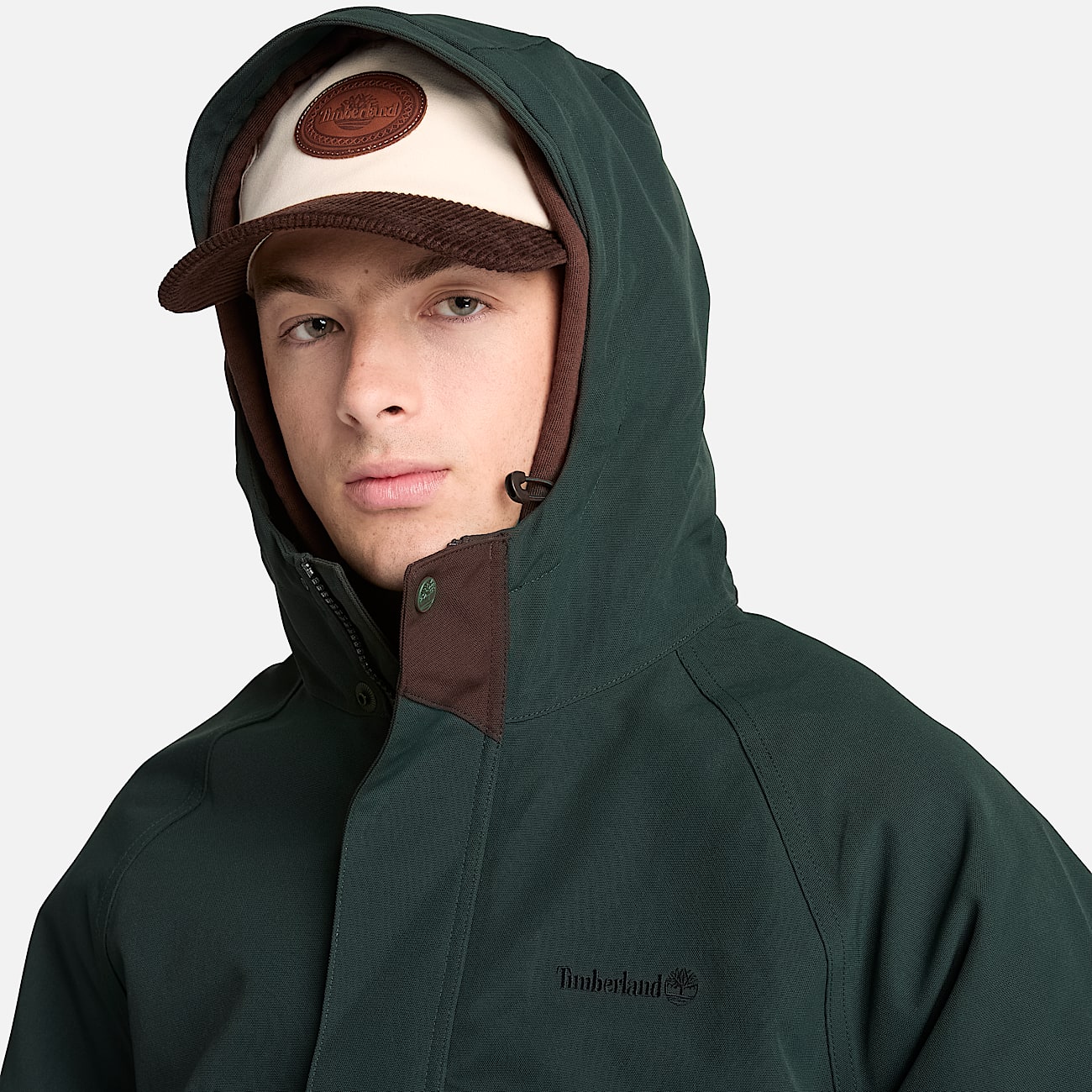 Weatherline ArchiveInspired Parka for Men in Dark GreenDark Brown TBL Green ALT4