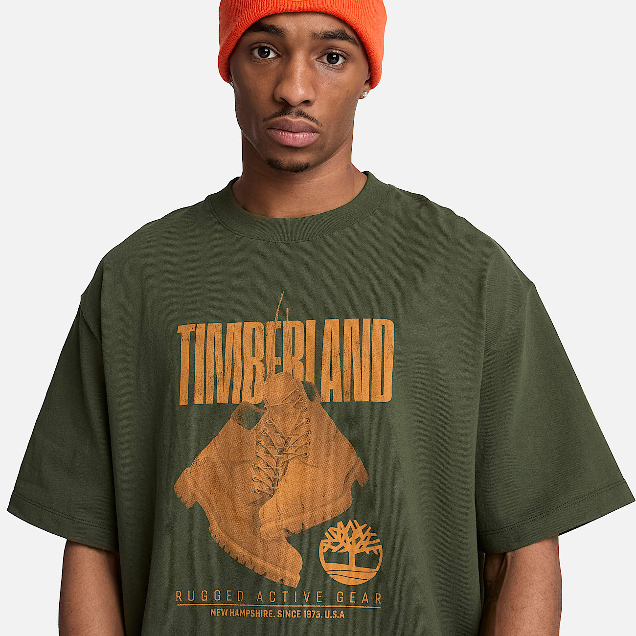 Rugged Boot ShortSleeve TShirt for Men in Dark Green TBL Green ALT3