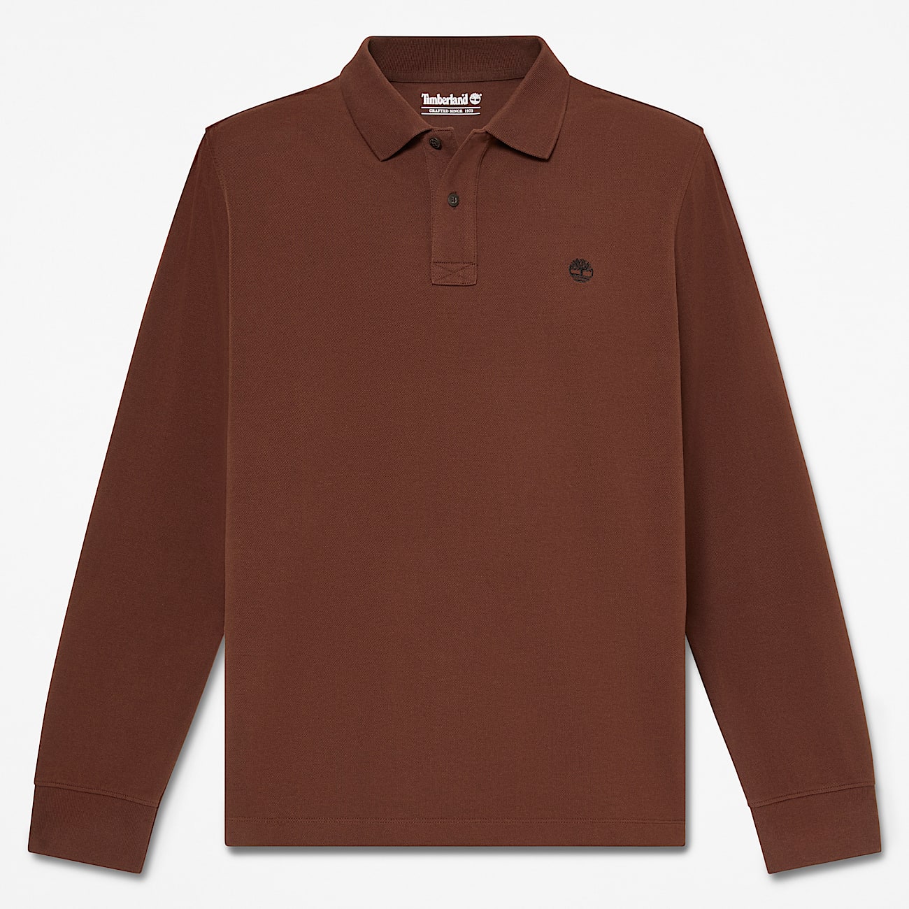 Millers River LongSleeve Polo for Men in Dark Brown TBL Brown HERO