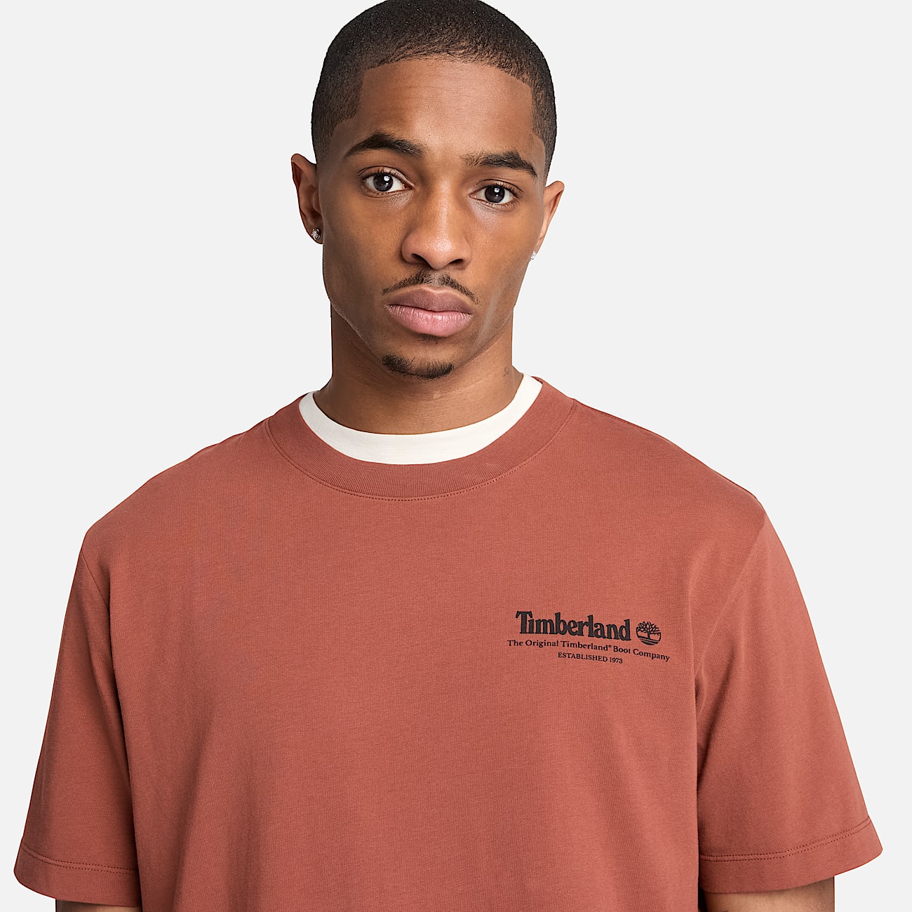 Tshirt  manches courtes et motif Bootmakers pour homme en marron TBL marron ALT3