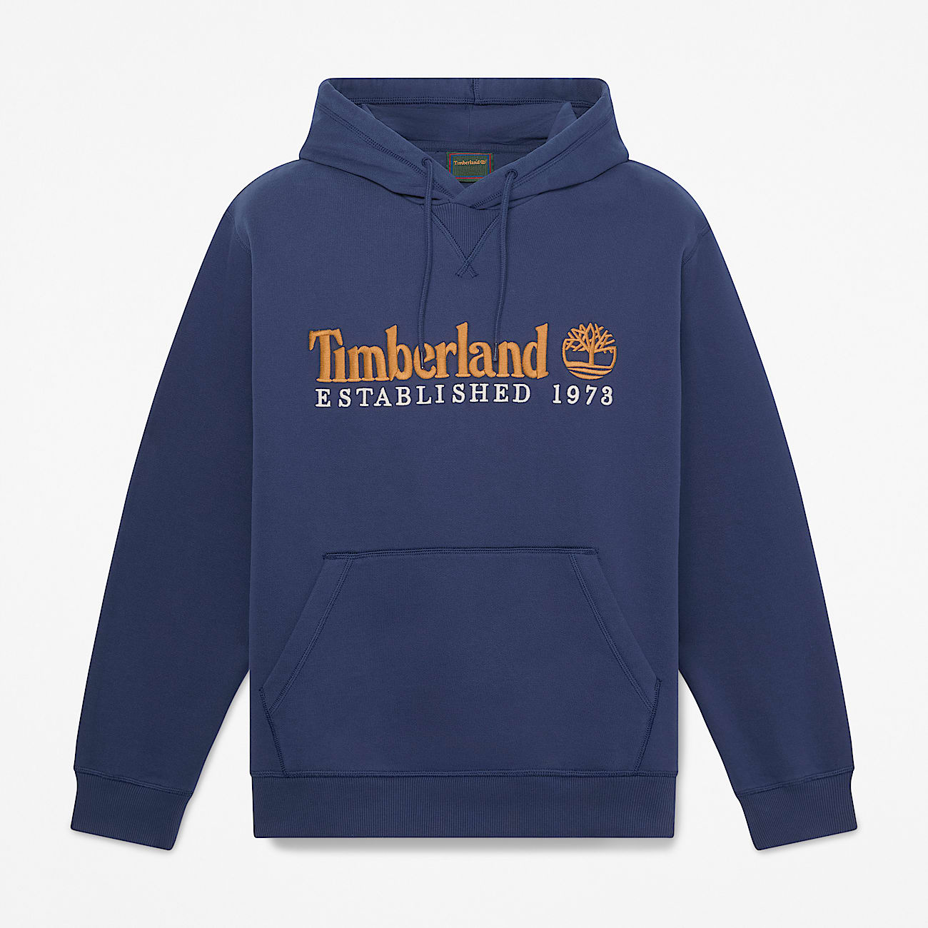 Established 1973 Embroidered Logo Hoodie for Men in Dark Blue TBL Blue HERO
