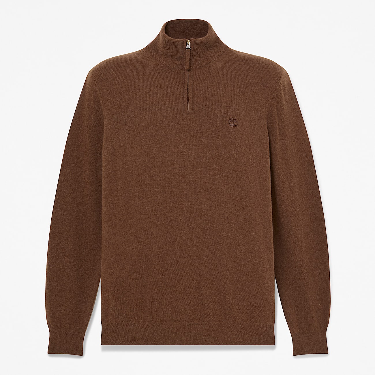Cohas Brook Pullover aus Merinowolle mit 14Reiverschluss fr Herren in Braun TBL Braun HERO