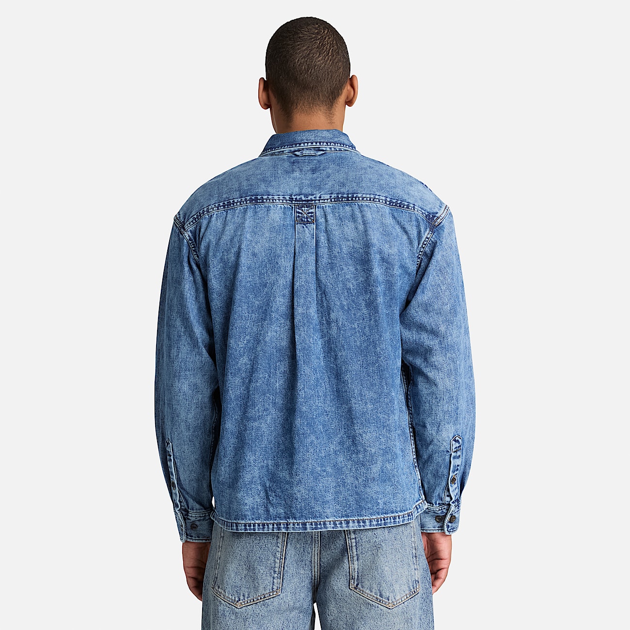 Chemise en jean  poche pour homme en bleu TBL bleu ALT8