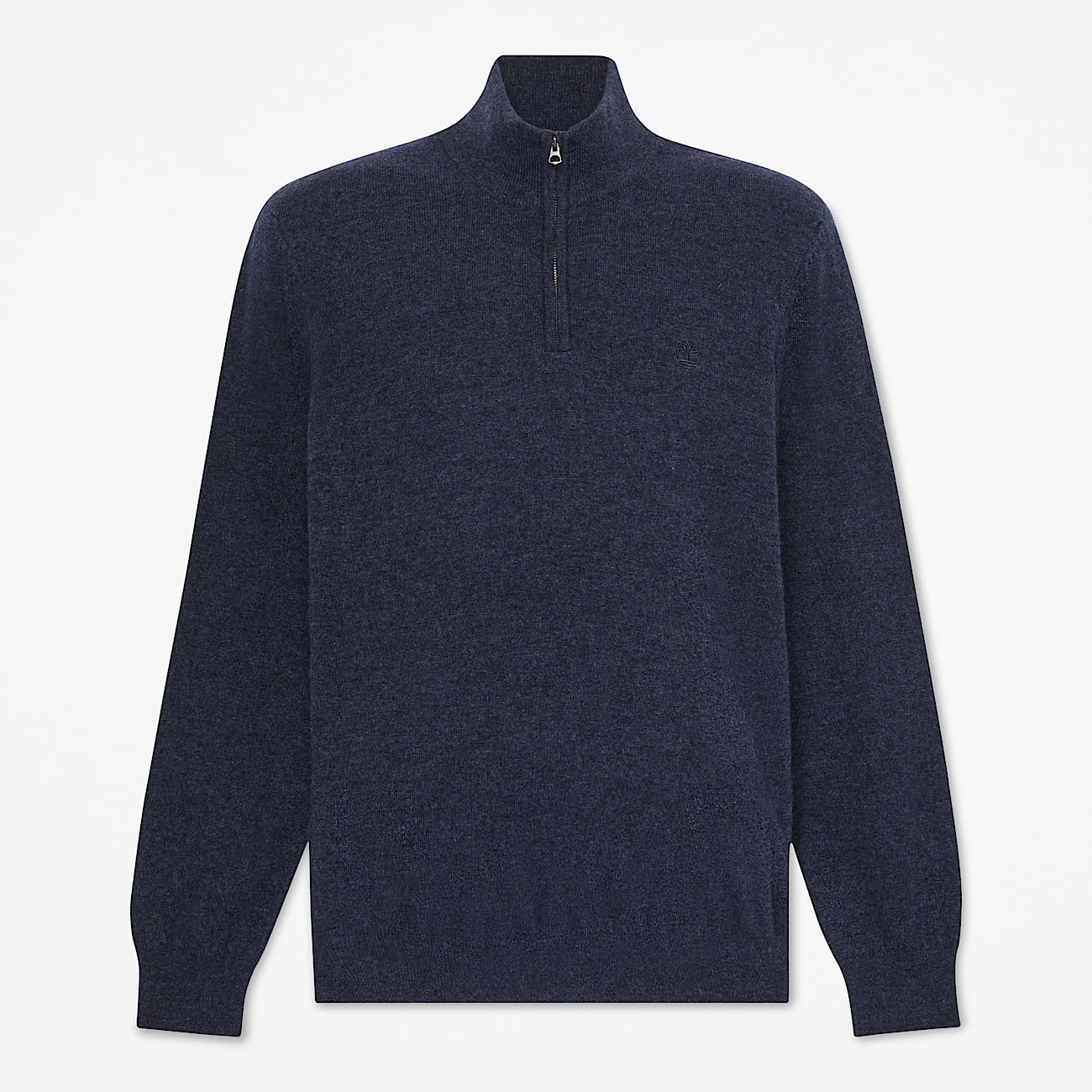 Jaffrey Wool Quarter-Zip Jumper for Men in Dark Blue