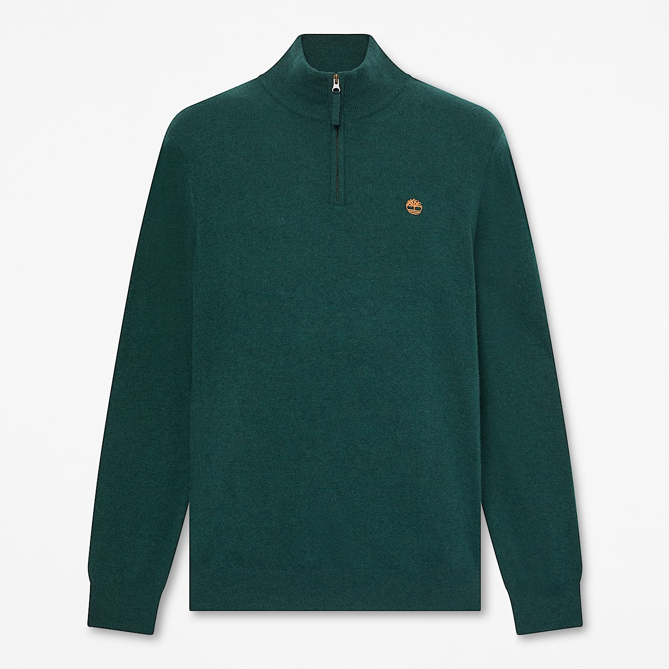 Jersey de lana merina con cremallera de 14 Cohas Brook para hombre en verde oscuro TBL verde HERO