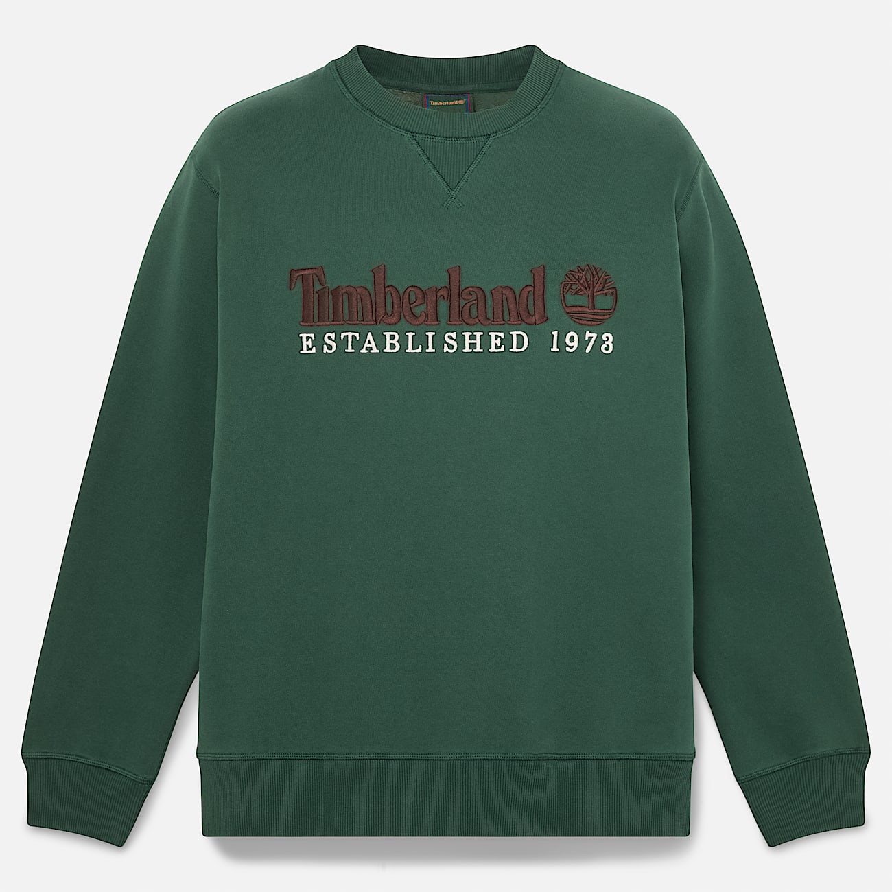 Sweat  col rond et logo brod Established 1973 pour homme en vert fonc TBL Verte HERO