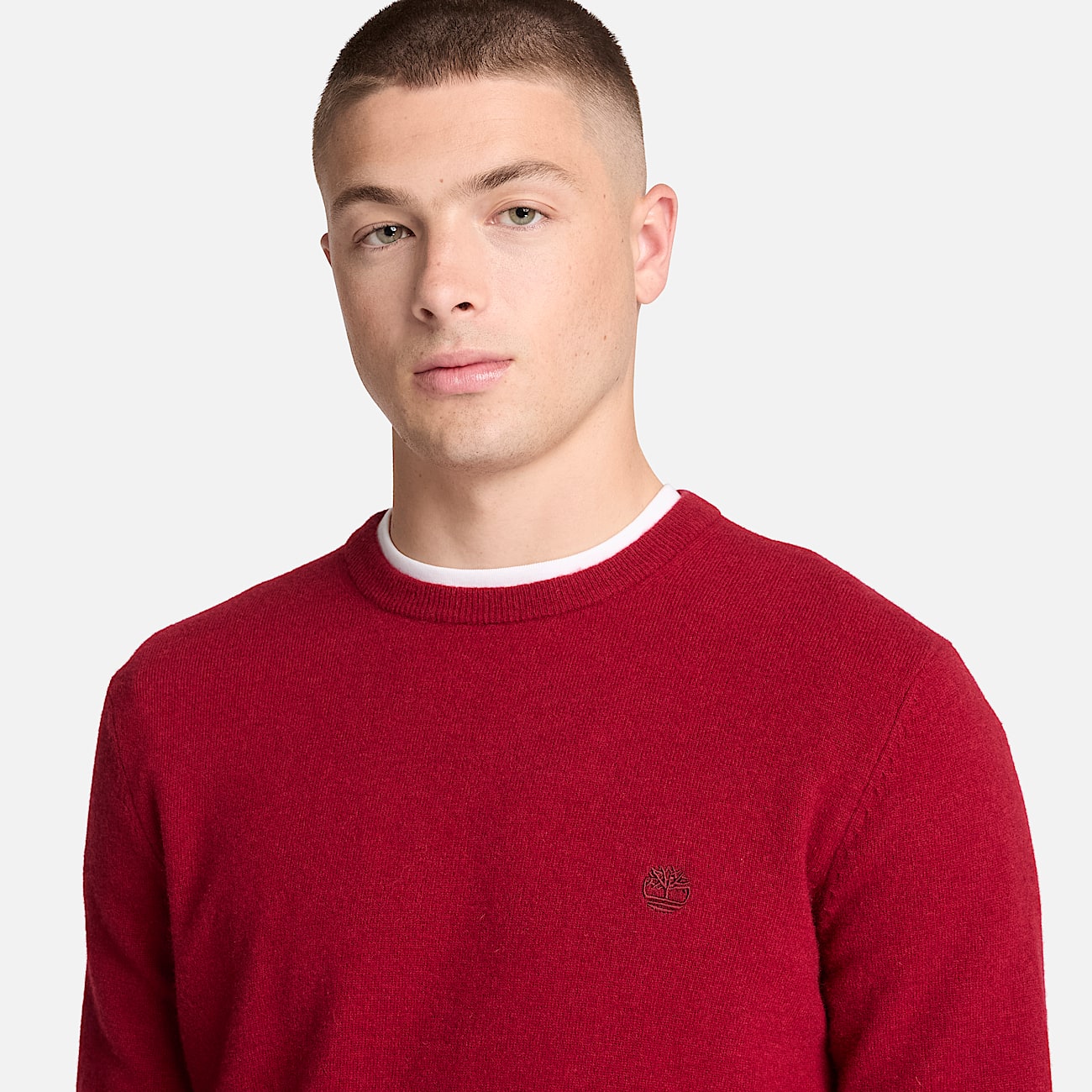Cohas Brook Pullover mit Rundhalsausschnitt aus Merinowolle fr Herren in Rot TBL Rot ALT3
