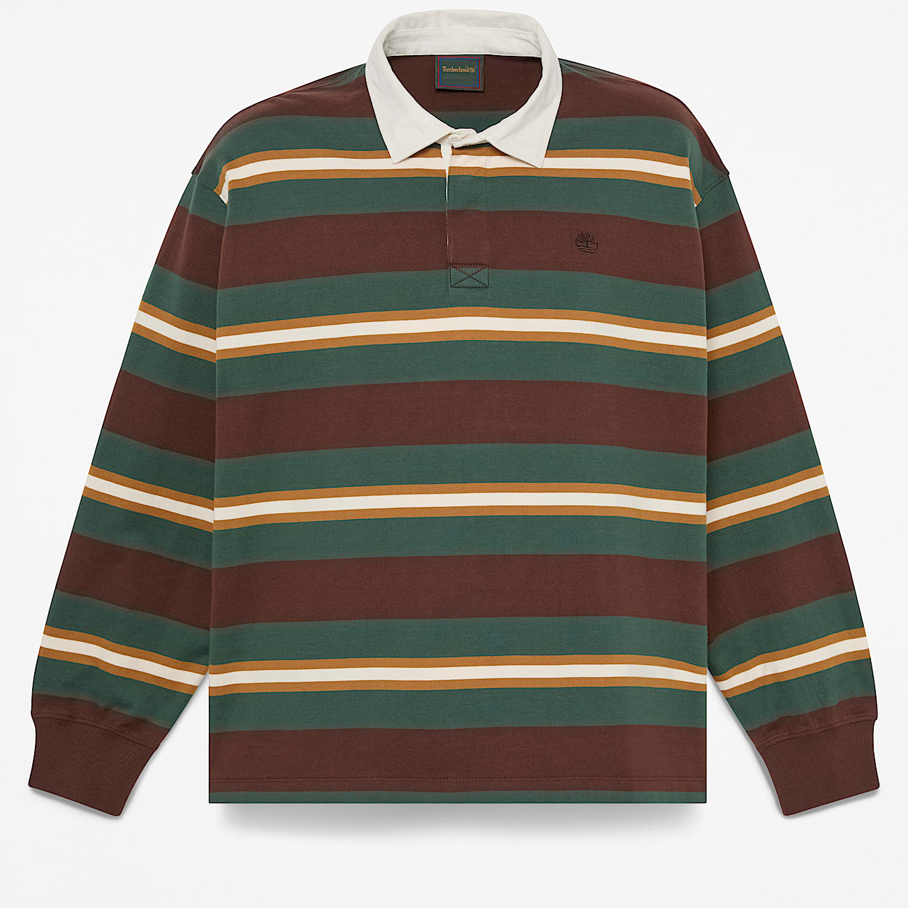 Polo de rugby de manga larga para hombre en marrn oscuro TBL marrn HERO