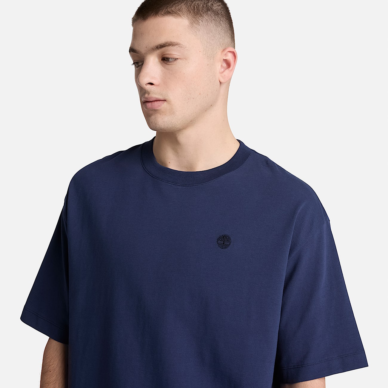 Dunstan River Relaxed ShortSleeve TShirt for Men in Dark Blue TBL Blue ALT3