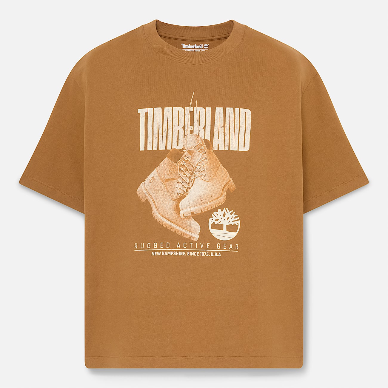 Rugged Boot ShortSleeve TShirt for Men in Dark Yellow TBL Yellow HERO