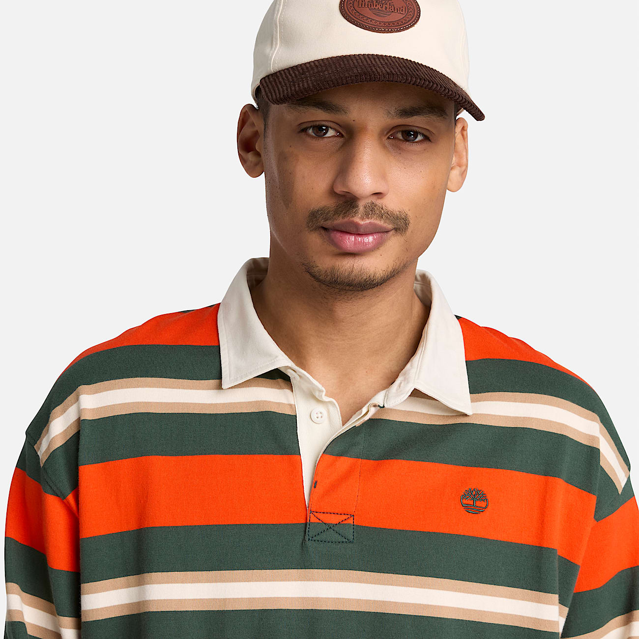 Polo de rugby de manga larga para hombre en naranja TBL naranja ALT3