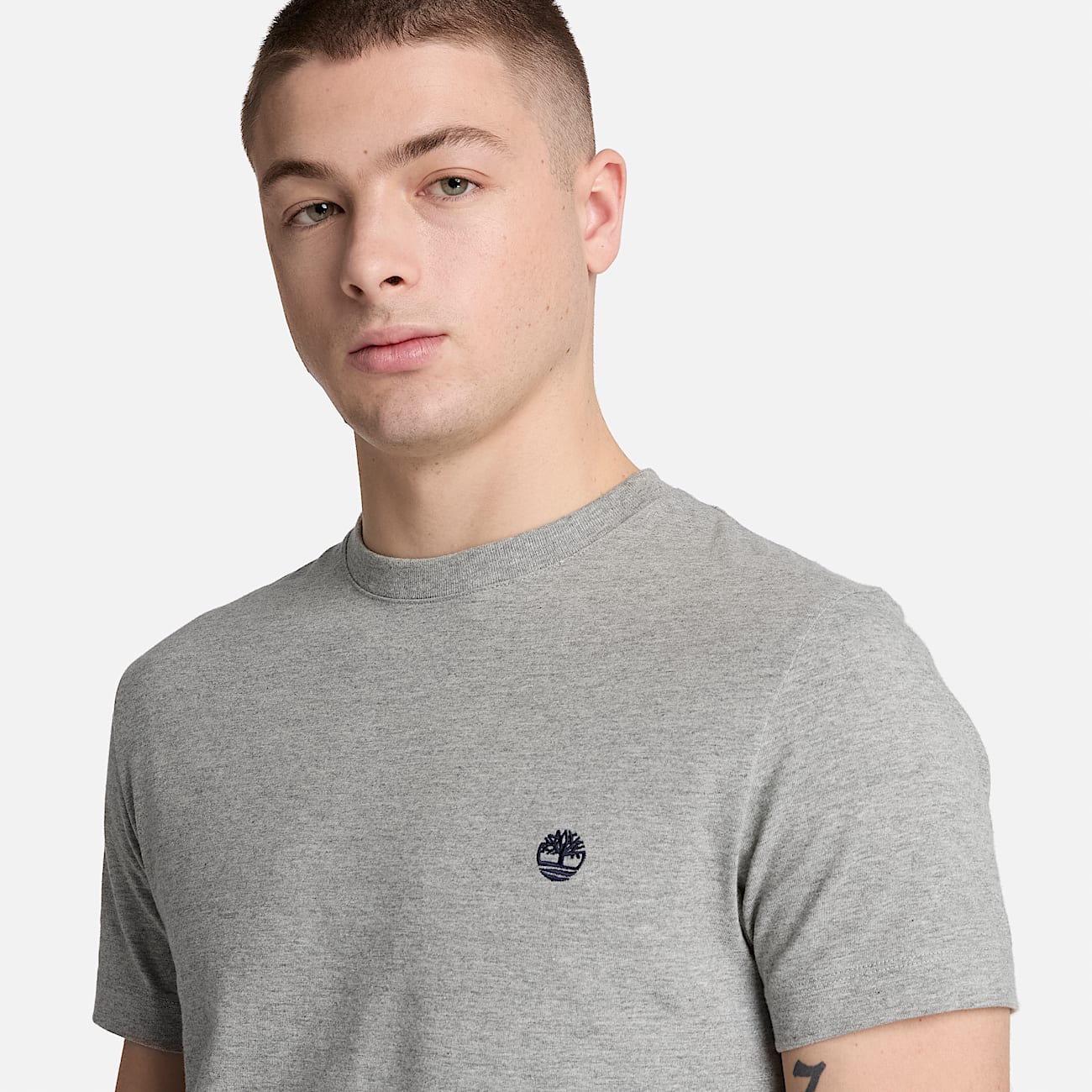 Dunstan River Slim ShortSleeve TShirt for Men in Grey TBL Grey ALT3
