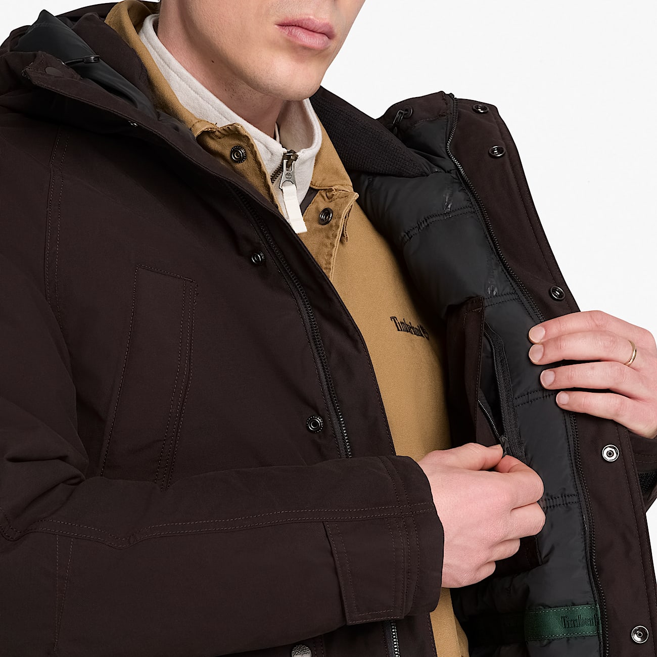 Waterproof Parka for Men in Dark Brown TBL Brown ALT3