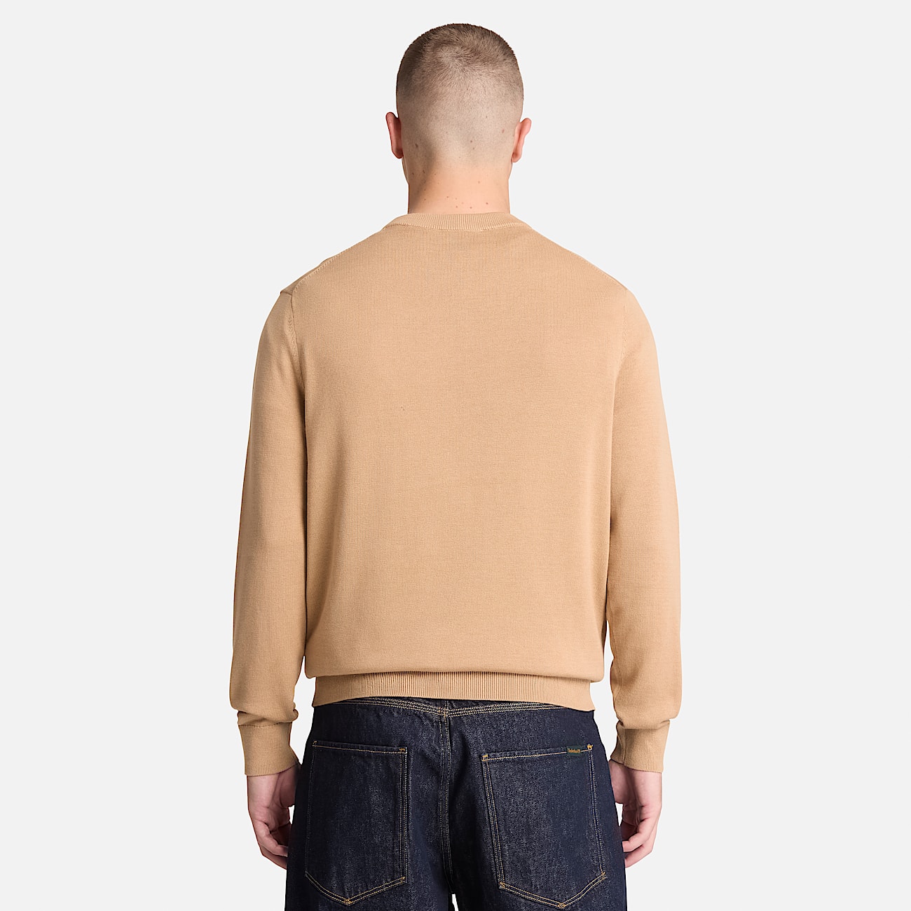Williams River Cotton Crewneck Jumper for Men in Light Brown TBL Brown ALT8