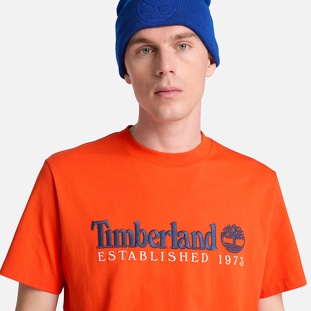 Tshirt a Maniche Corte con Ricamo Established 1973 da Uomo in arancione TBL arancione ALT3