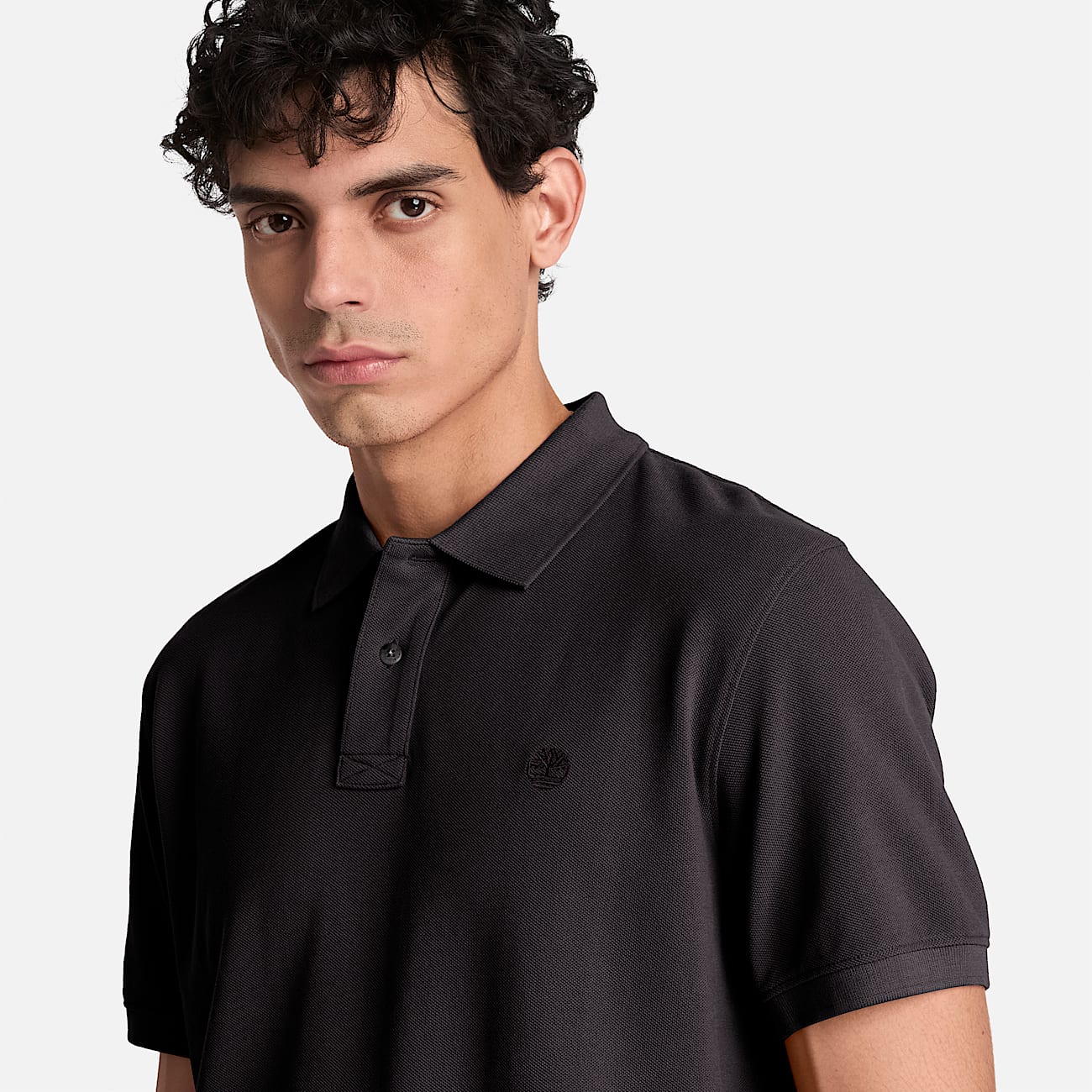 Millers River ShortSleeve Polo for Men in Black TBL Black ALT3