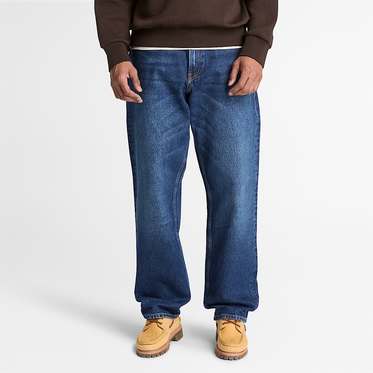 Relaxed Denim Trouser for Men in Dark Blue TBL Blue ALT1