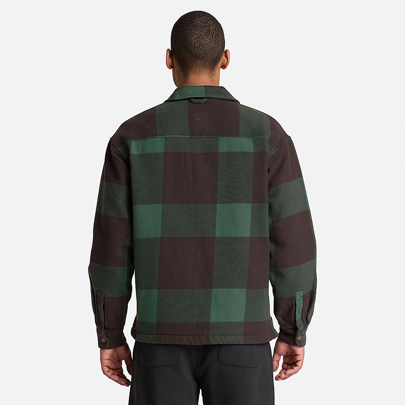 FleeceLined Checkered Overshirt for Men in Dark Brown TBL Brown ALT8