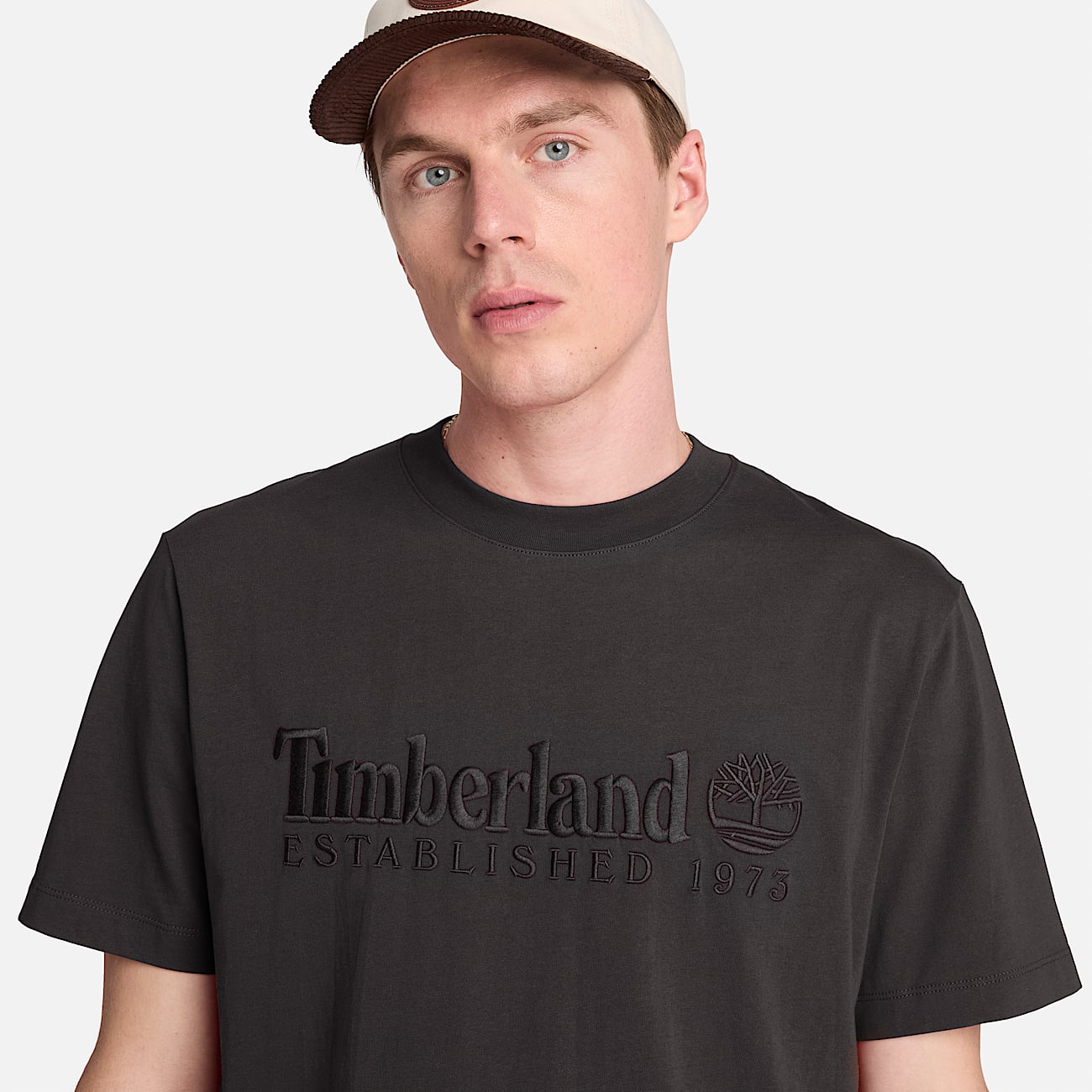 Tshirt  manches courtes et broderie Established 1973 pour homme en noir TBL noir ALT3