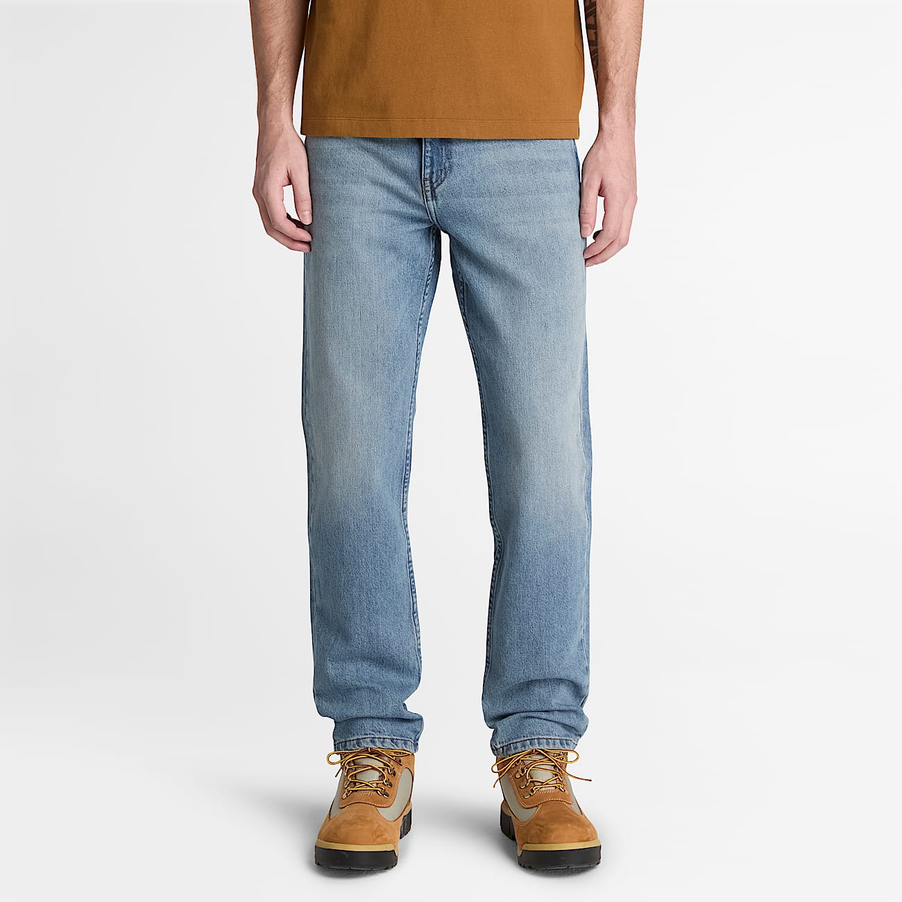 Straight Denim Trouser for Men in Light Blue TBL Blue ALT1