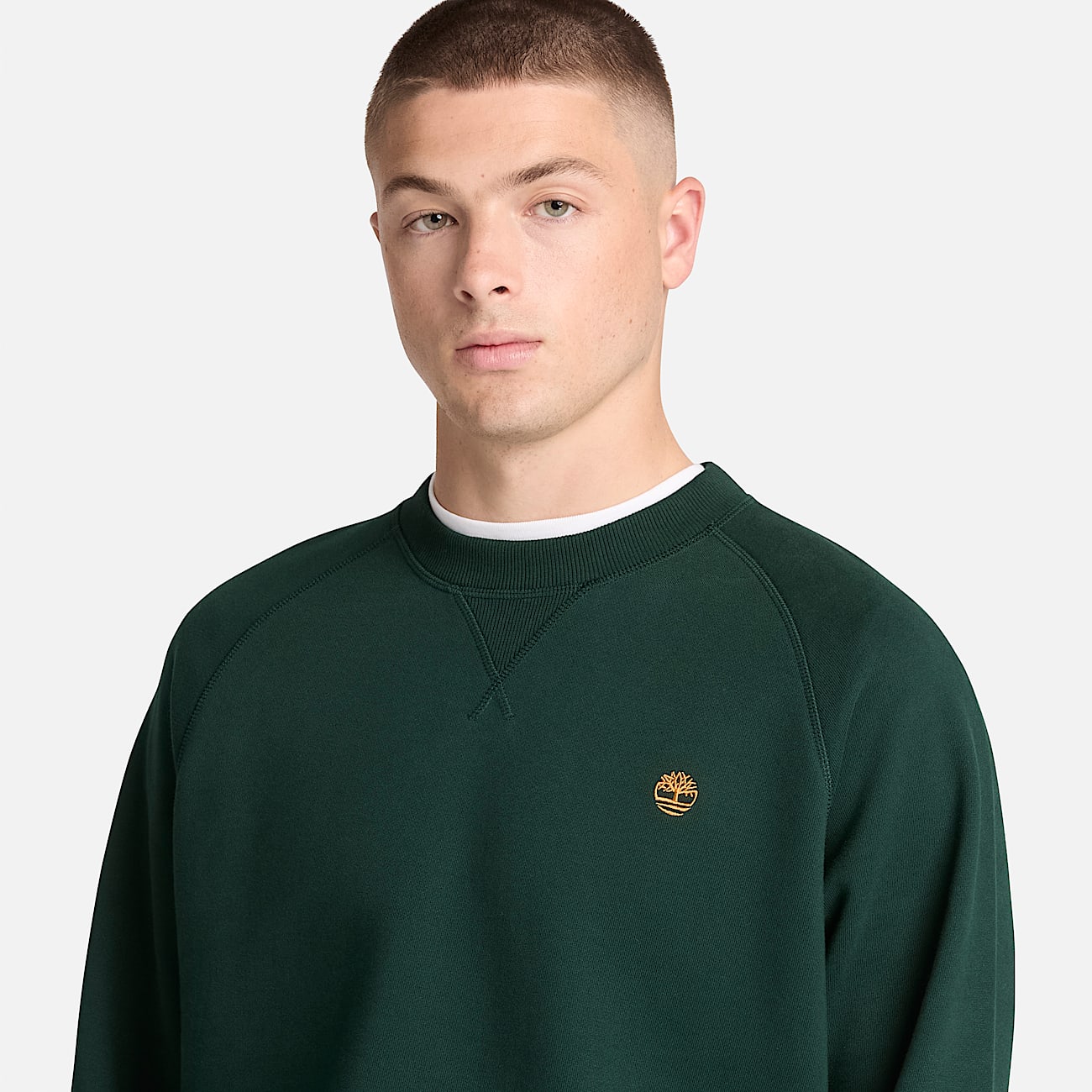 Exeter River Crew Sweatshirt for Men in Dark Green TBL Green ALT3