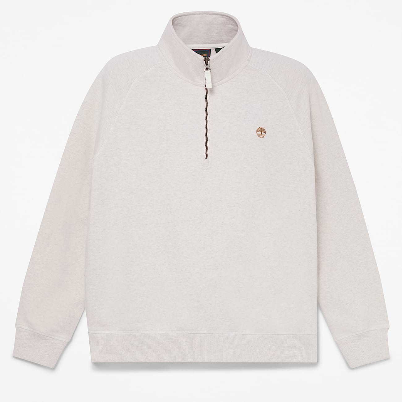 Sudadera Exeter River con cremallera de 14 y el logo bordado para hombre en beis claro TBL beis HERO