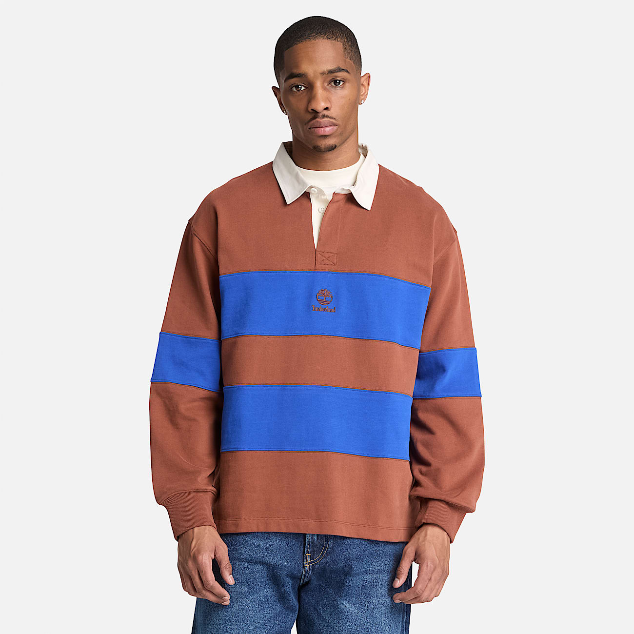 Rugby Polo Sweatshirt for Men in BrownBlue TBL Brown ALT1