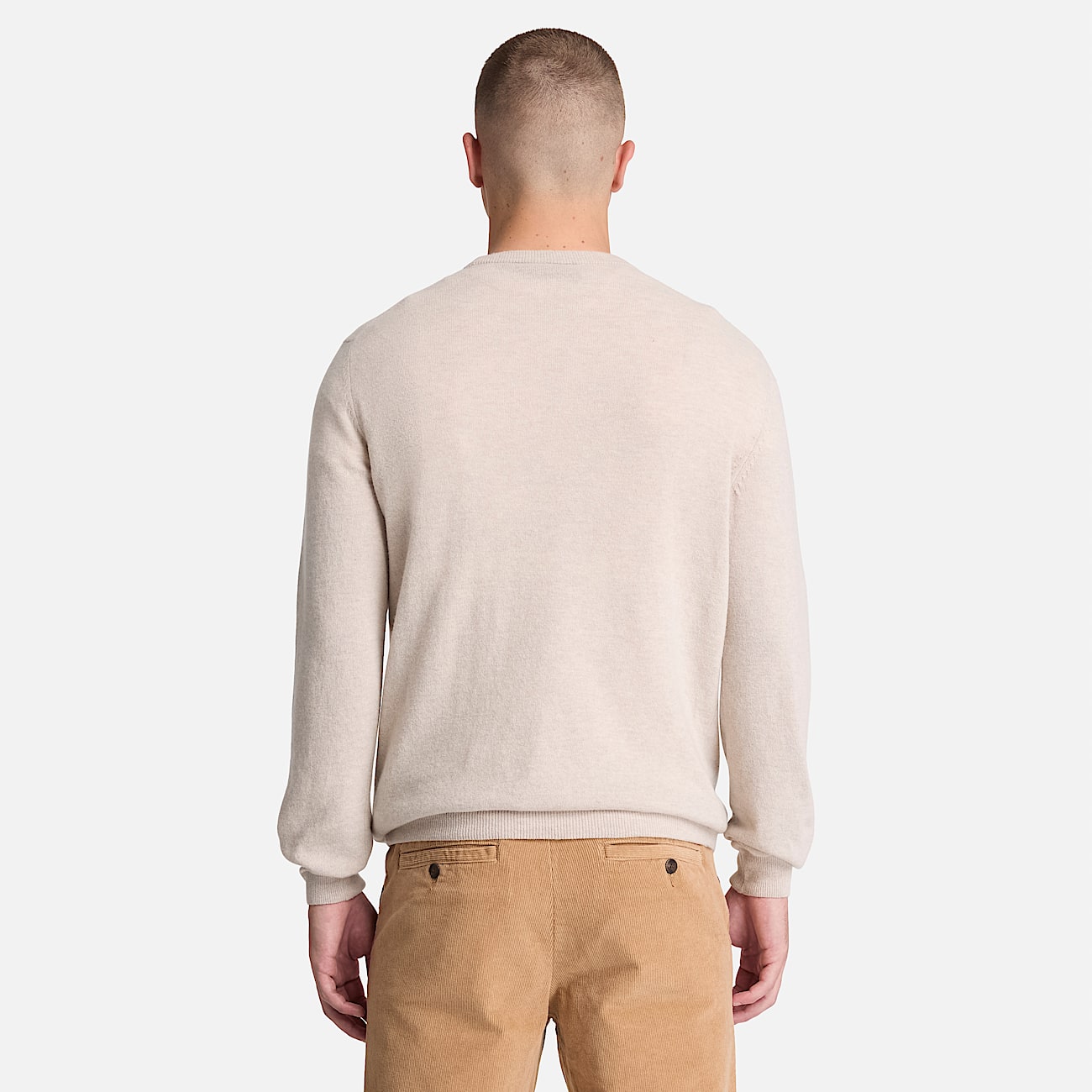 Cohas Brook Pullover mit Rundhalsausschnitt aus Merinowolle fr Herren in Hellbeige TBL Beige ALT8