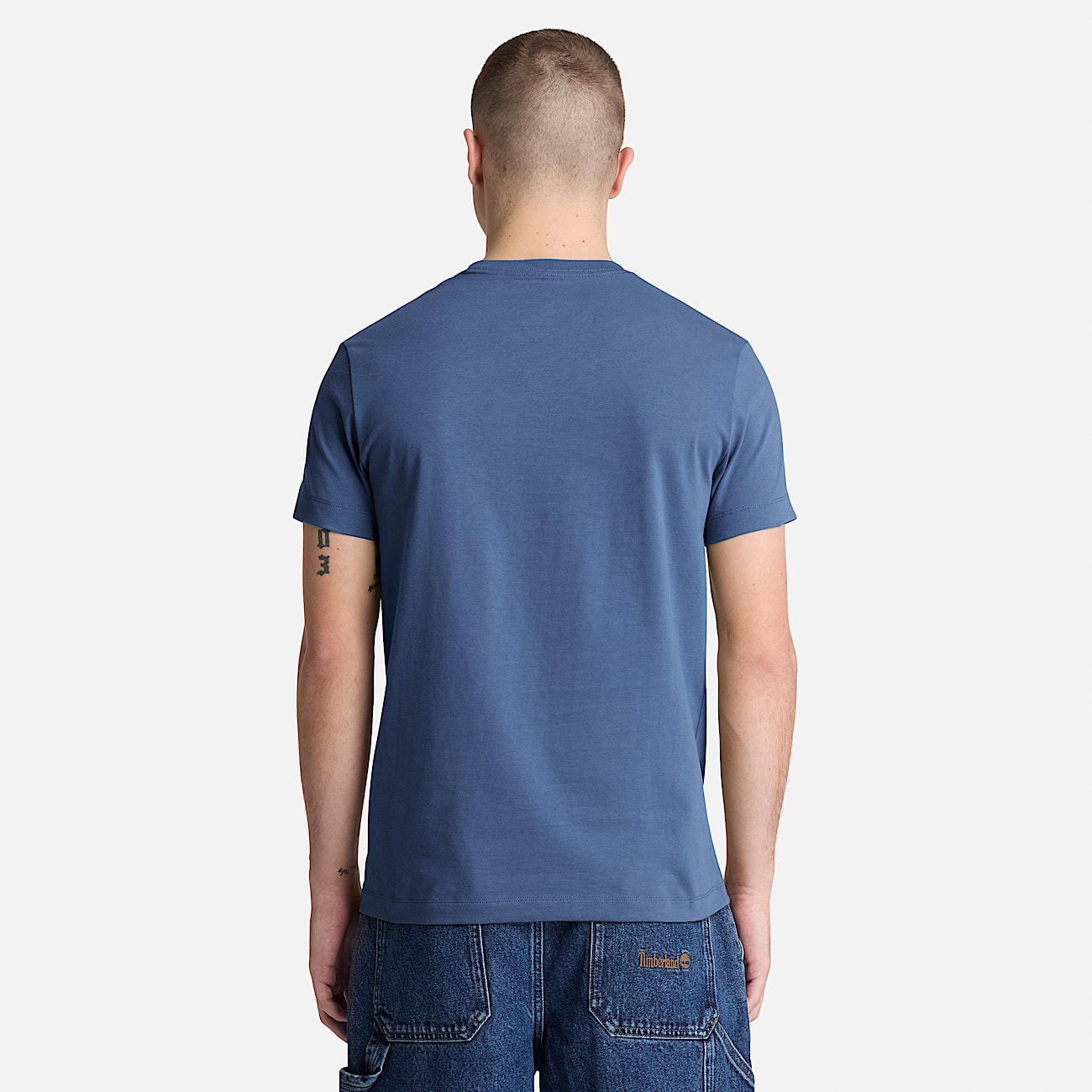 Dunstan River Slim ShortSleeve TShirt for Men in Dark Blue TBL Blue ALT8