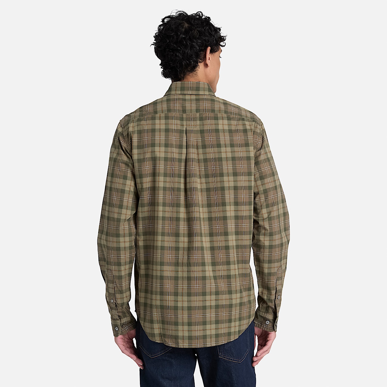 Camicia a Quadri in Popeline Vestibilit Regular da Uomo in verde TBL verde ALT8