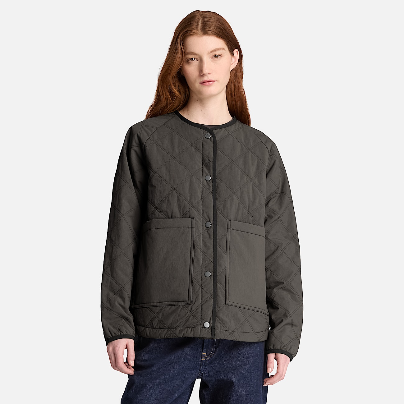 Water Repellent Quilted Jacket for Women in Black TBL Black ALT1
