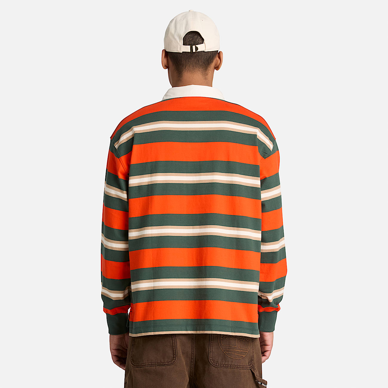 Polo de rugby de manga larga para hombre en naranja TBL naranja ALT8
