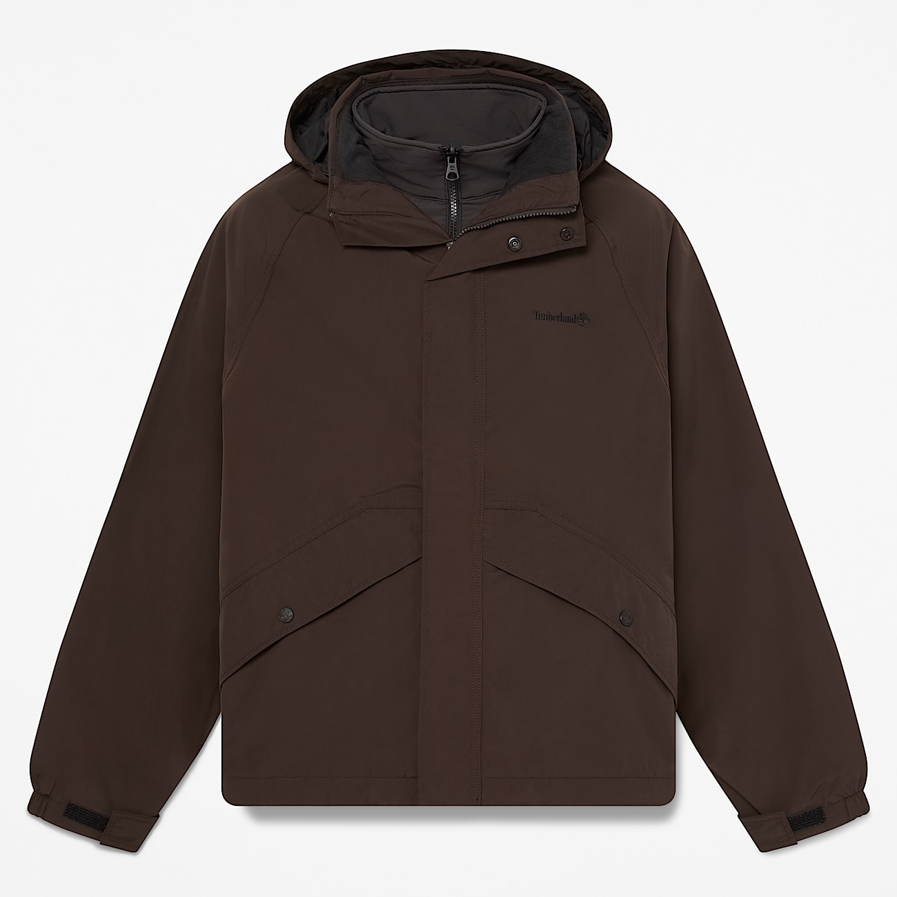 Veste 3en1 impermable pour homme en marron fonc TBL marron HERO