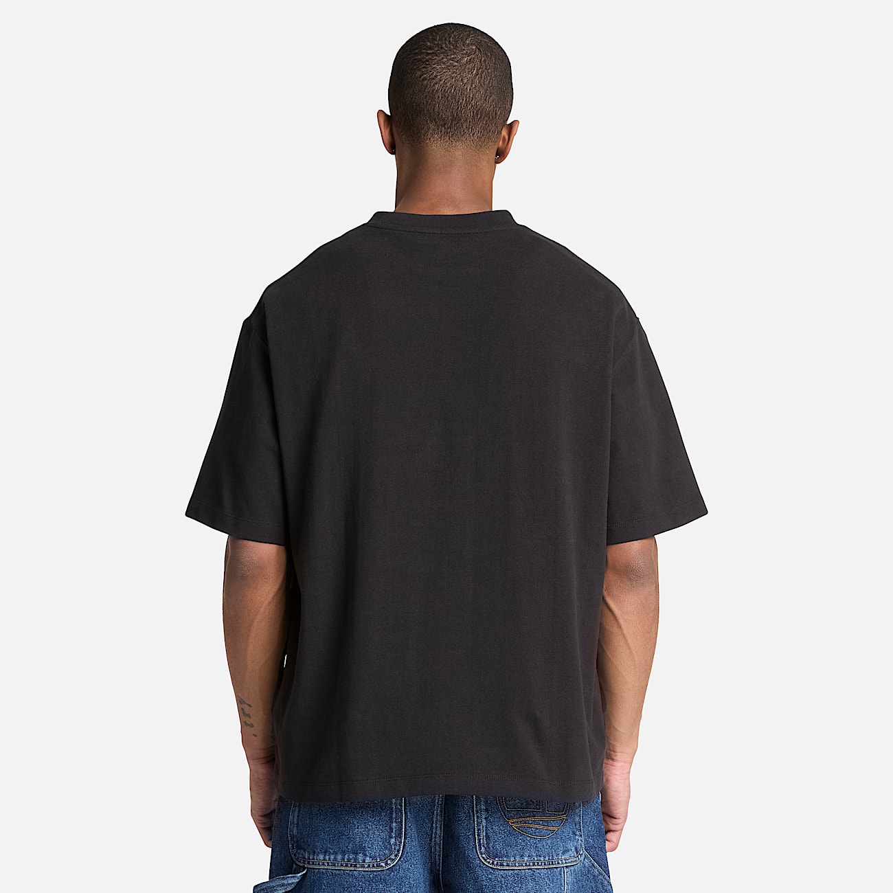Rugged Boot ShortSleeve TShirt for Men in Black TBL Black ALT8