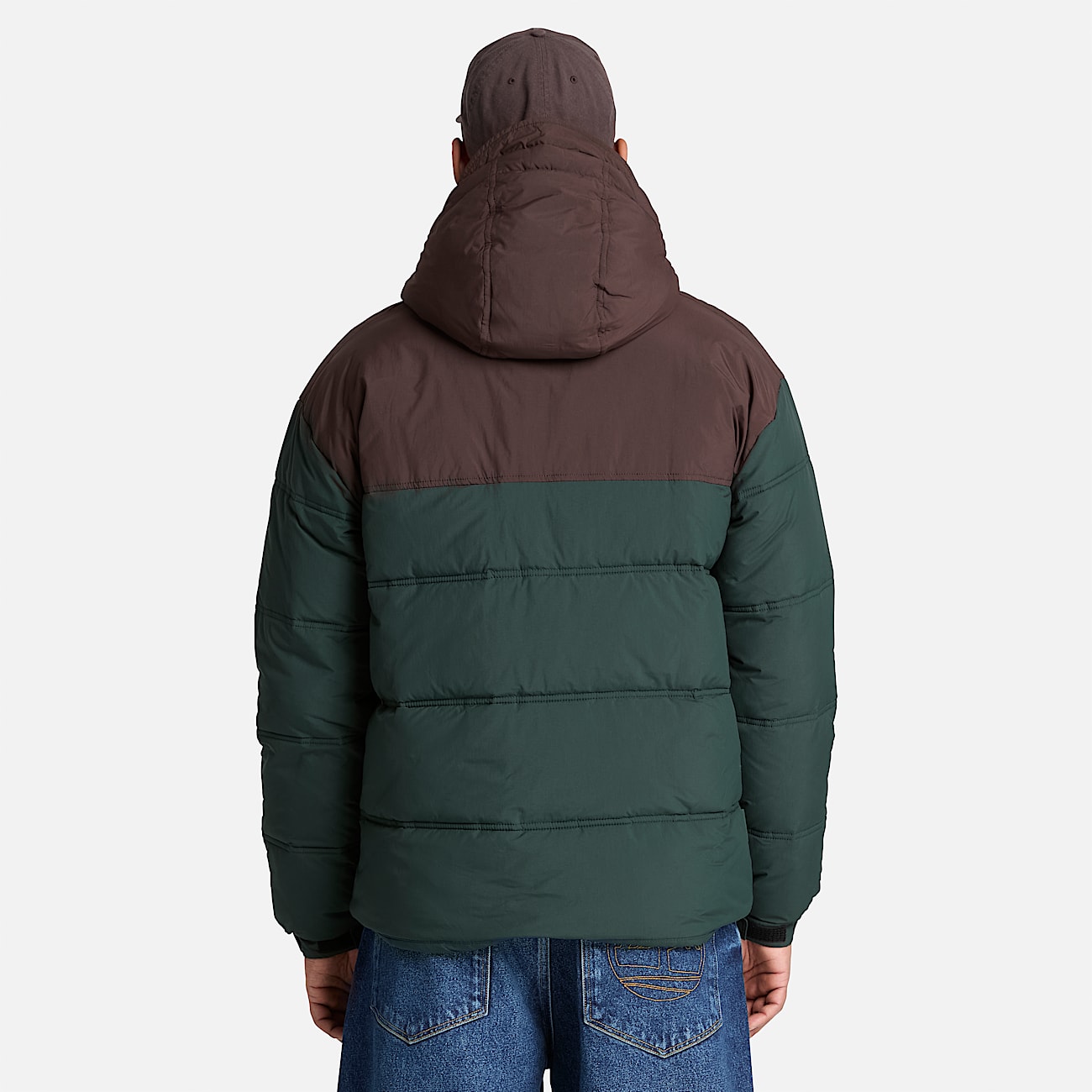 Chaqueta acolchada impermeable para hombre en verde oscuromarrn oscuro TBL verde ALT8