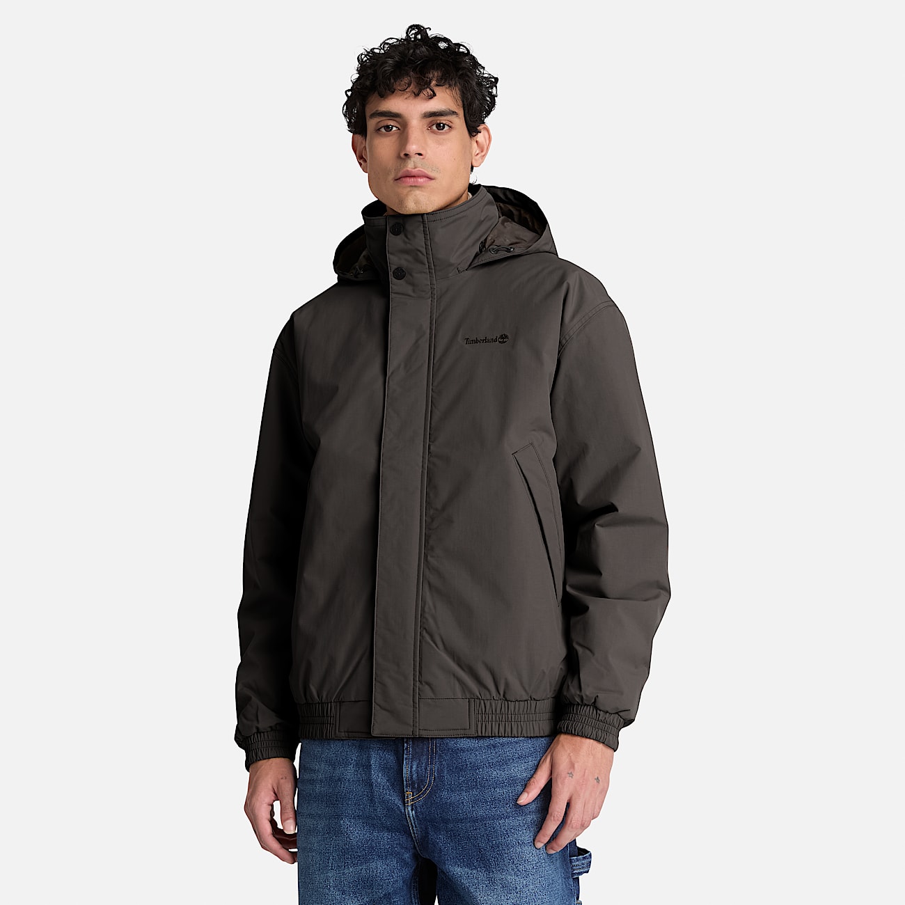 Waterproof Insulated Bomber for Men in Black TBL Black ALT1