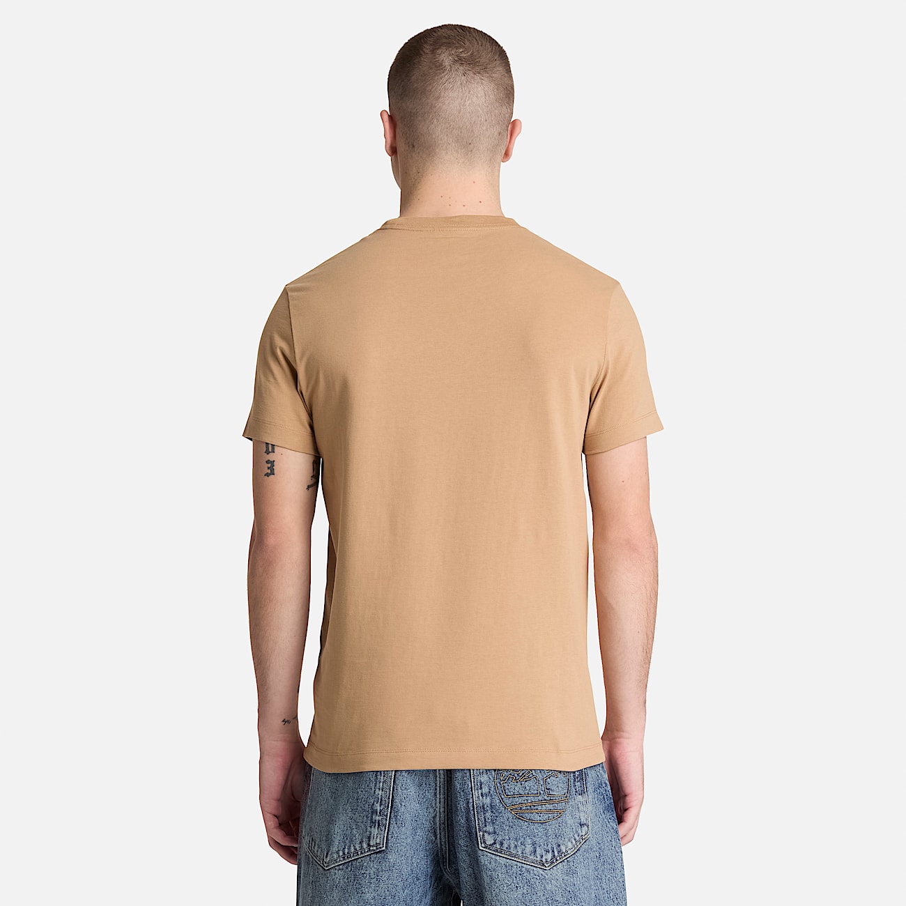 Tshirt Slim a Maniche Corte Dunstan River da Uomo in marrone chiaro TBL marrone ALT8