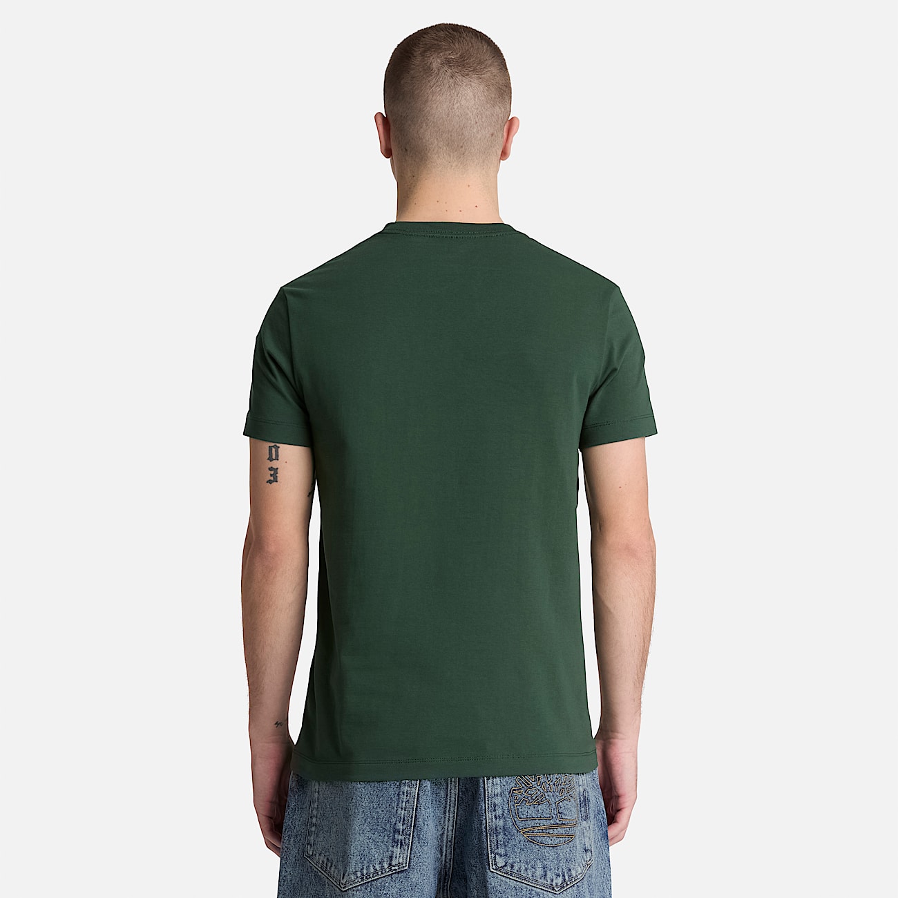 Dunstan River Slim ShortSleeve TShirt for Men in Dark Green TBL Green ALT8