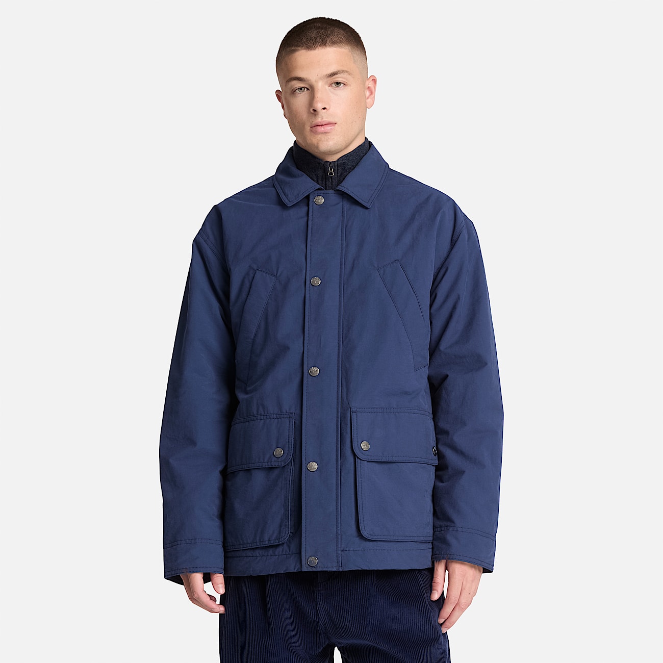 Wenham Insulated Field Coat for Men in Dark Blue TBL Blue ALT1