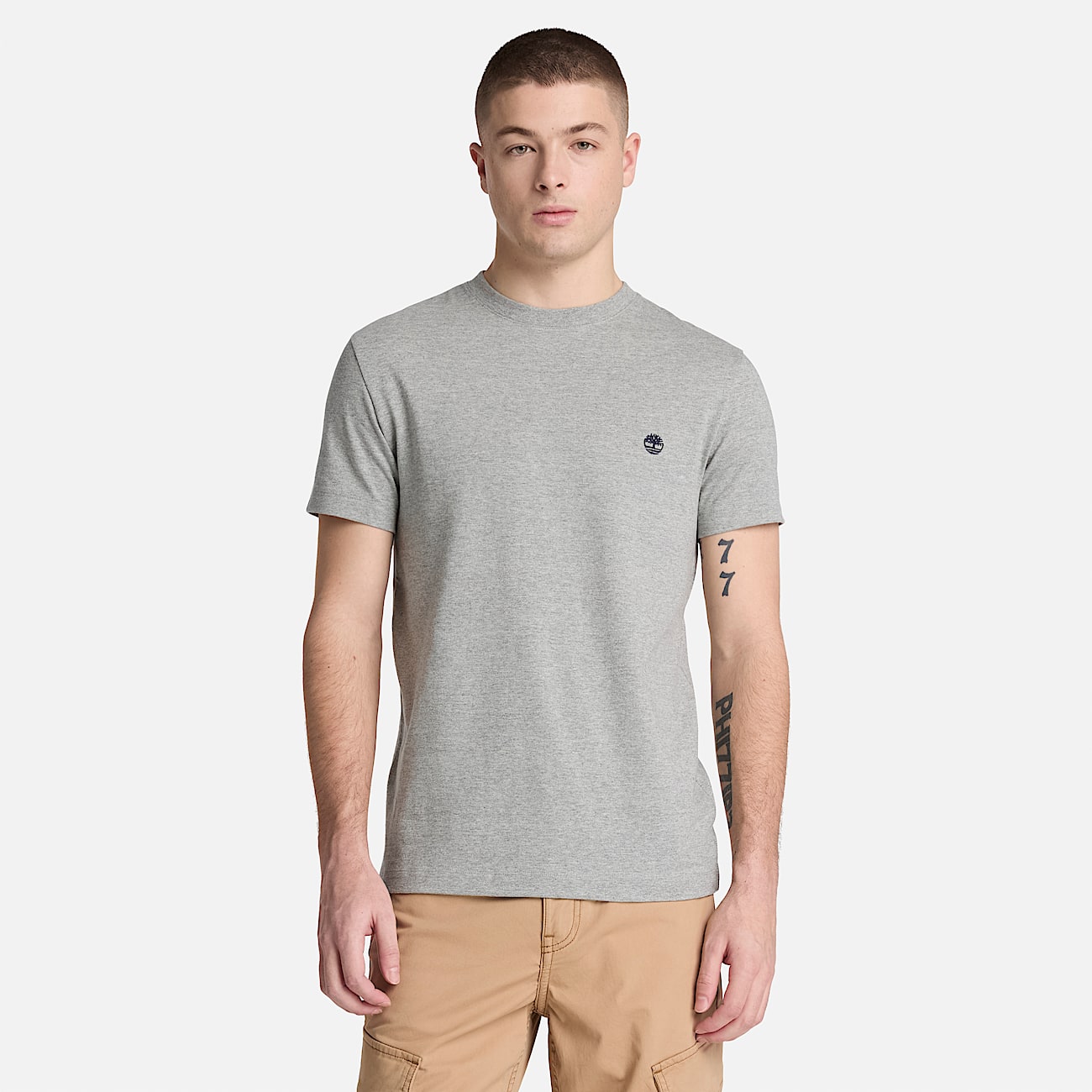 Dunstan River Slim ShortSleeve TShirt for Men in Grey TBL Grey ALT1