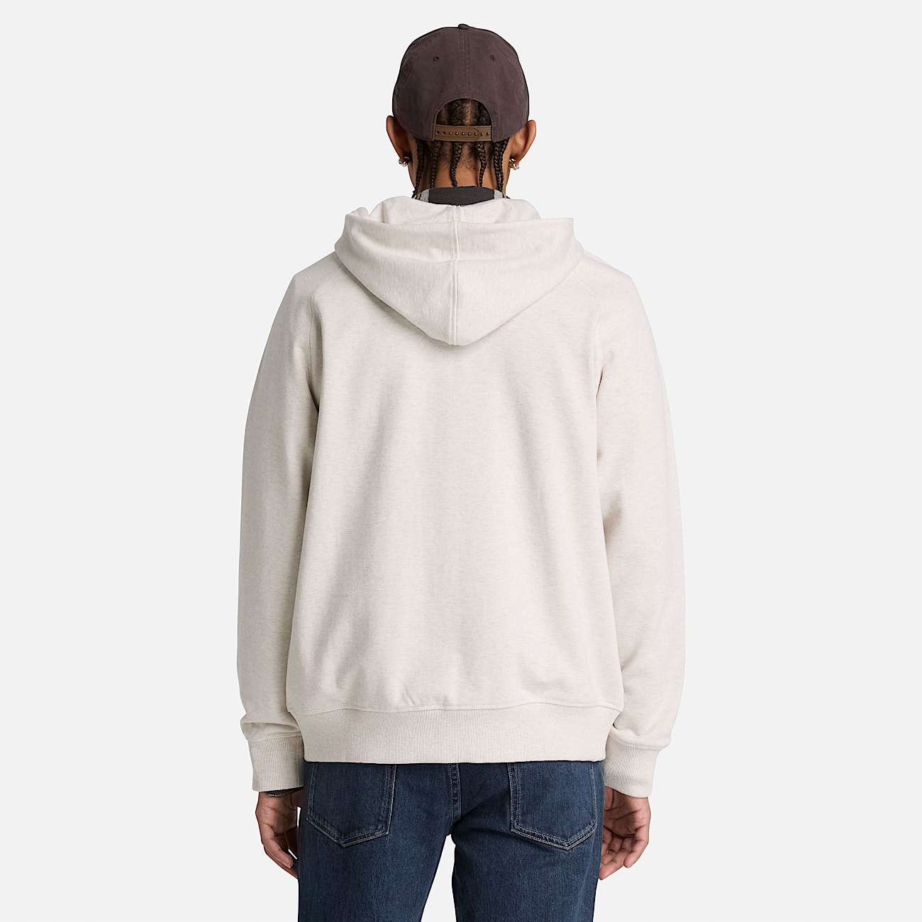 Sudadera con capucha y cremallera integral Exeter River para hombre en Beis claro TBL beis ALT8
