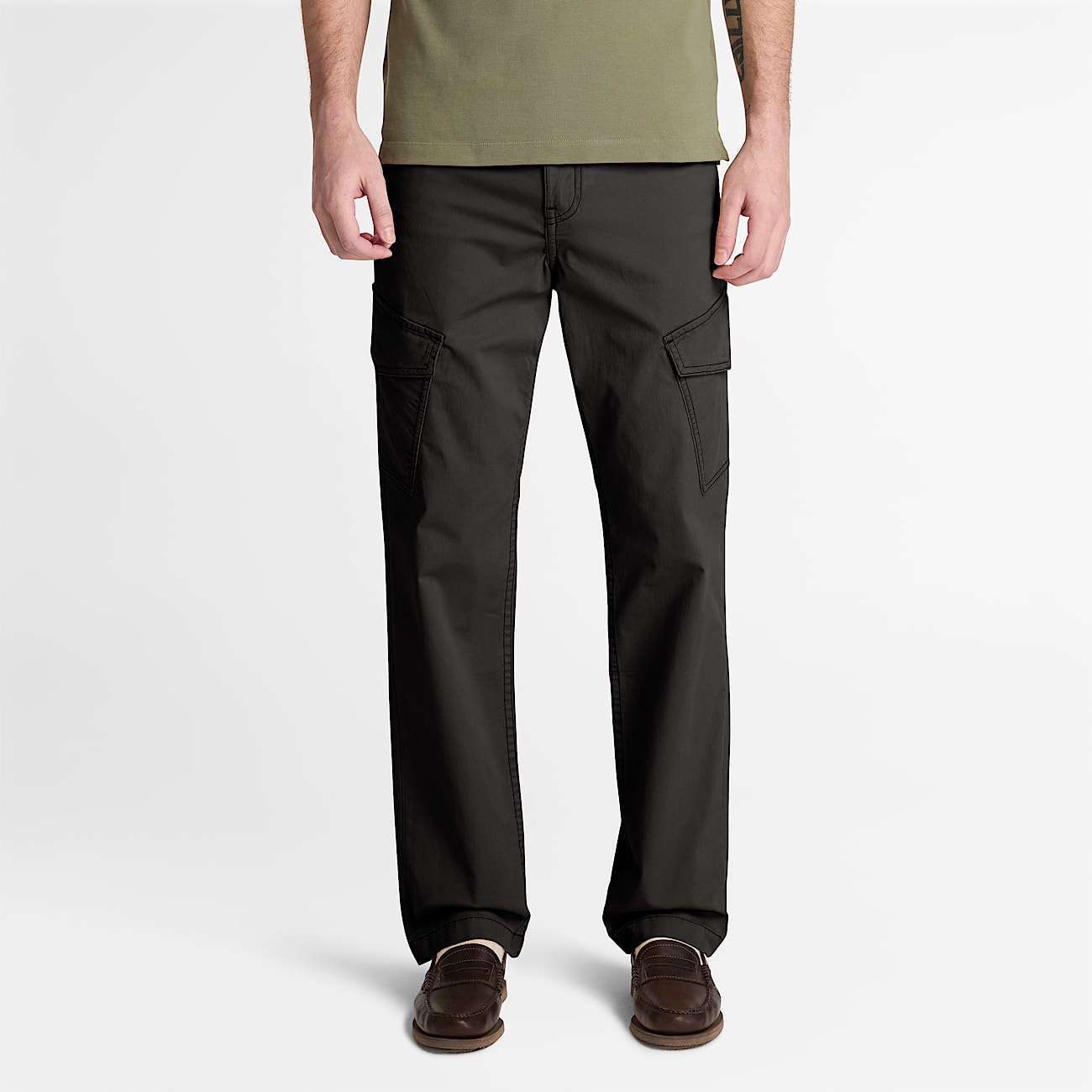 Claremont Slim Twill Chino Trouser for Men in Black TBL Black ALT1